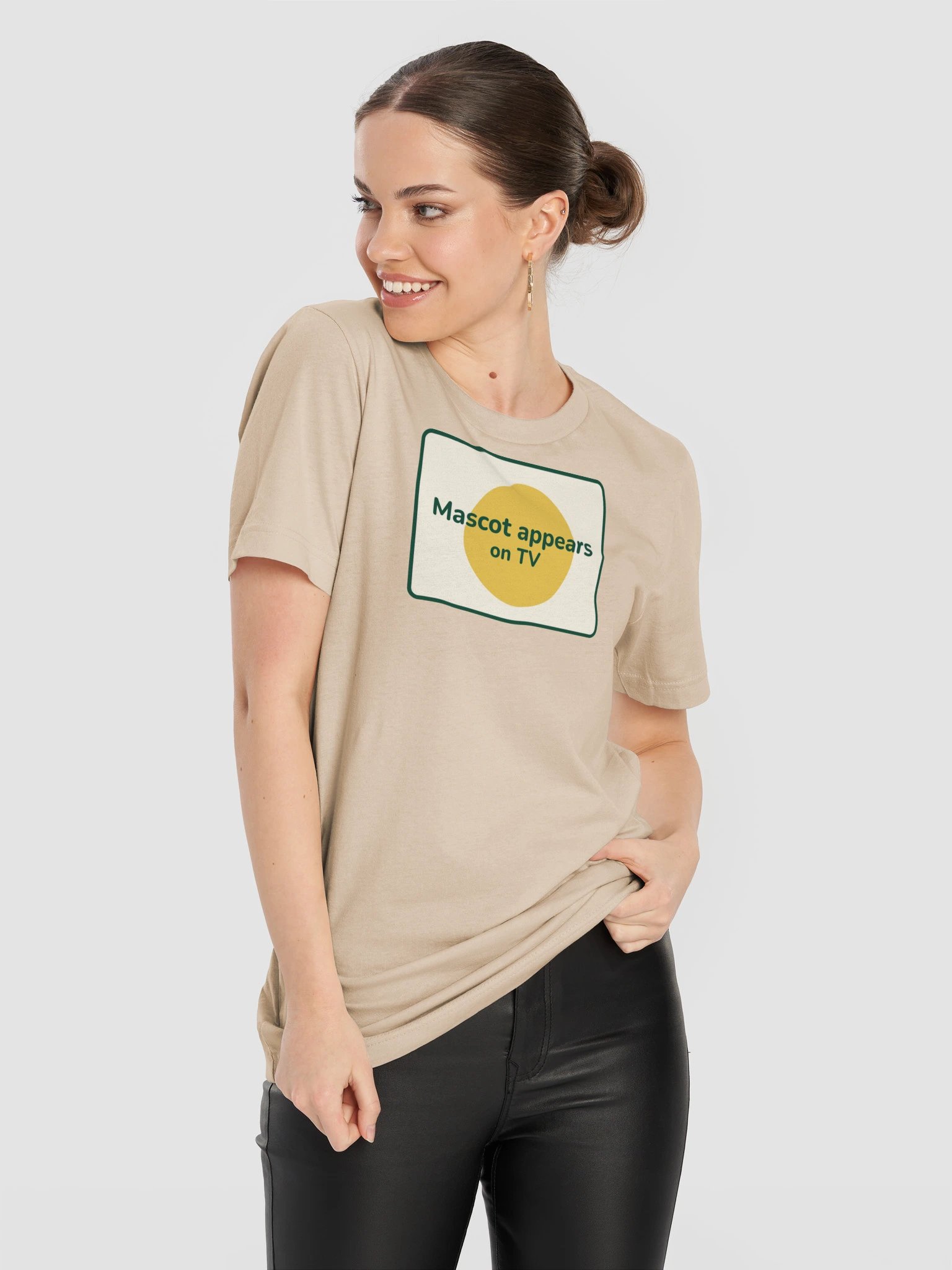 Mascot appears on TV T-shirt (sand) product image (11)