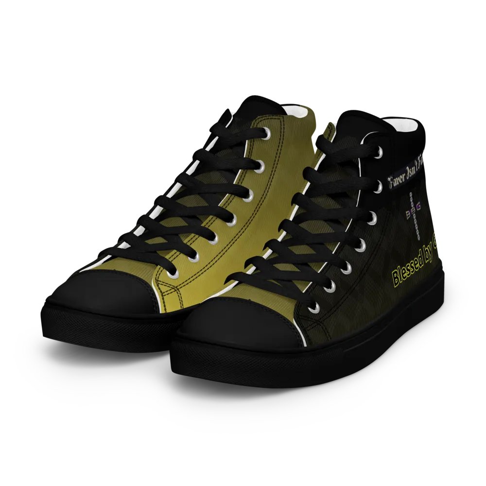 BBG Diamond Cross Black and Gold High Tops - Black Soles product image (4)