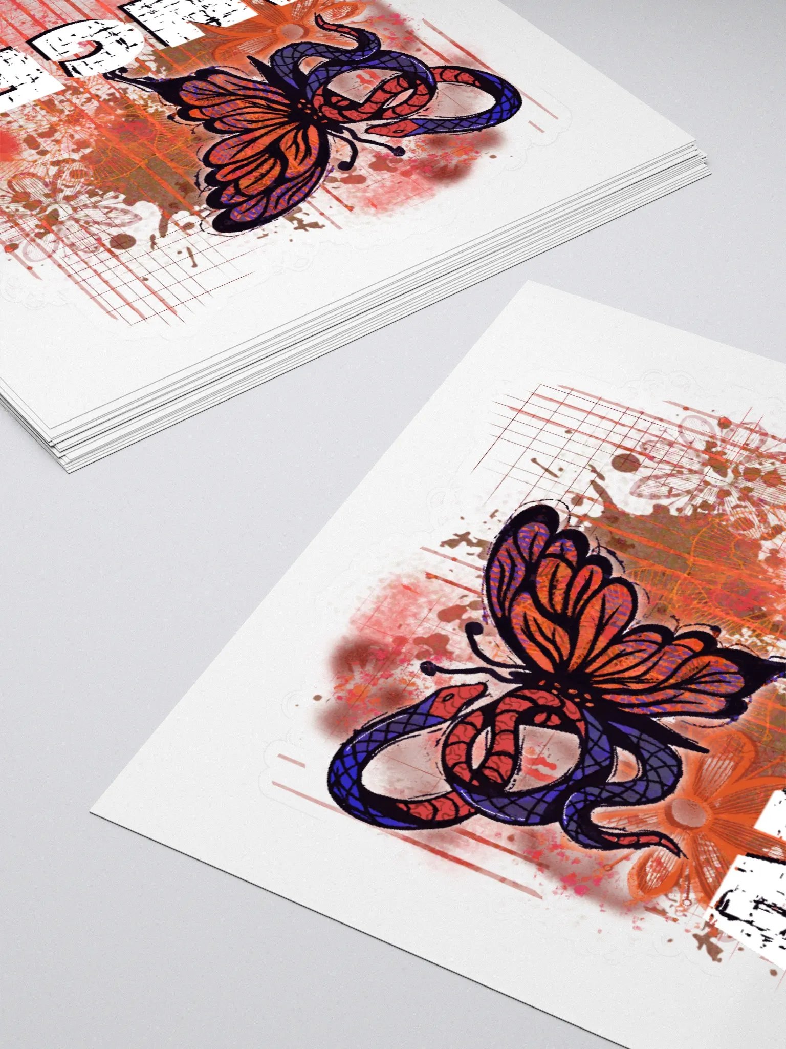 Angel Snake Butterfly Sticker product image (4)