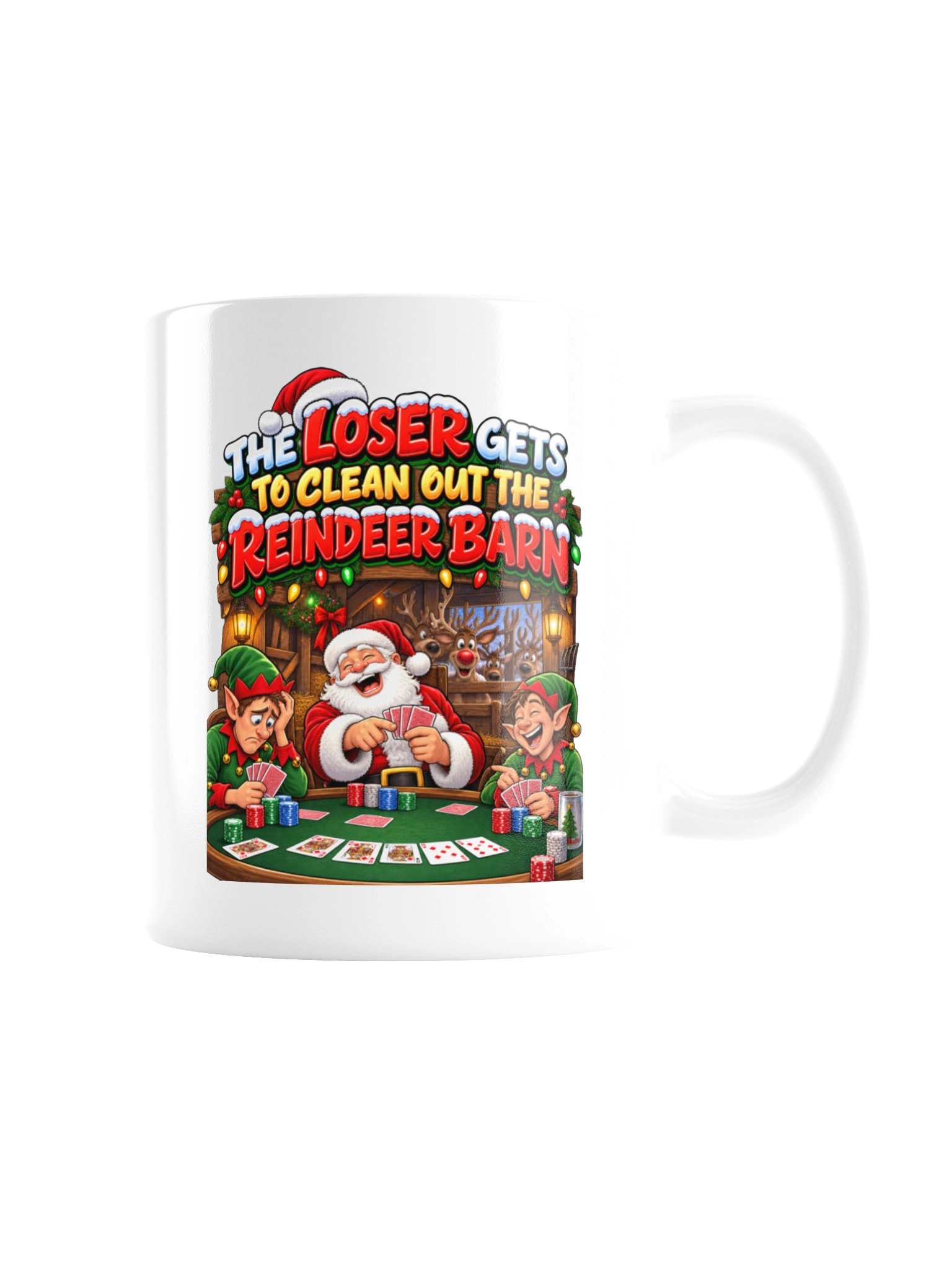 THE LOSER GETS TO CLEAN OUT THE REINDEER BARN - MUG product image (9)