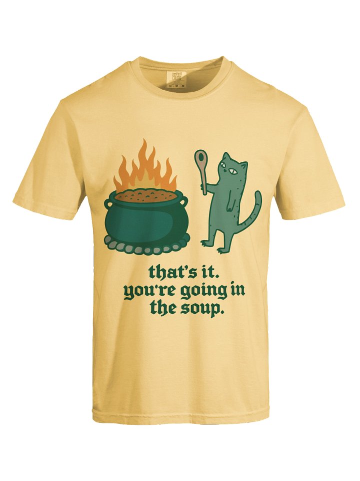 Witch Cat Graphic Tee, Comfort Colors Funny Halloween T-Shirt, Cat Soup Shirt, Witchy Vintage Tee, Unisex product image (62)