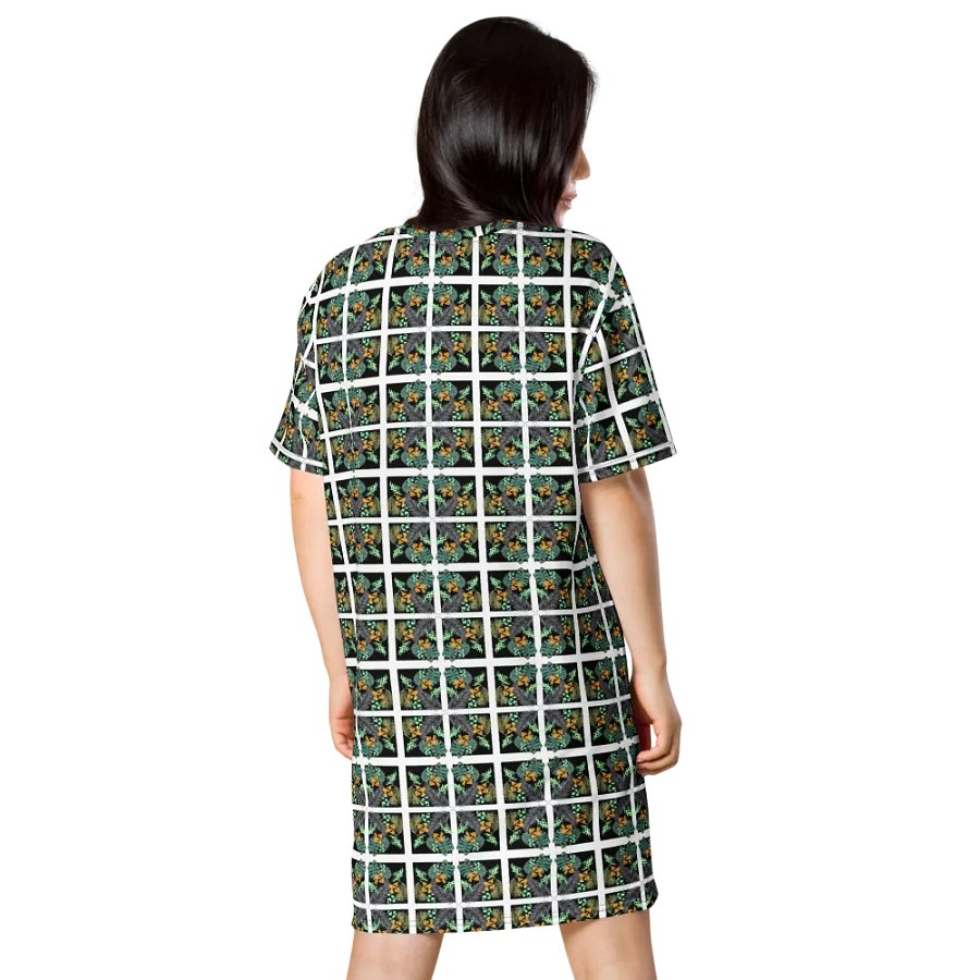Plants and Tropical Seamless T-Shirt Dress | Woman's Hawaiian Style Casual Dress product image (5)