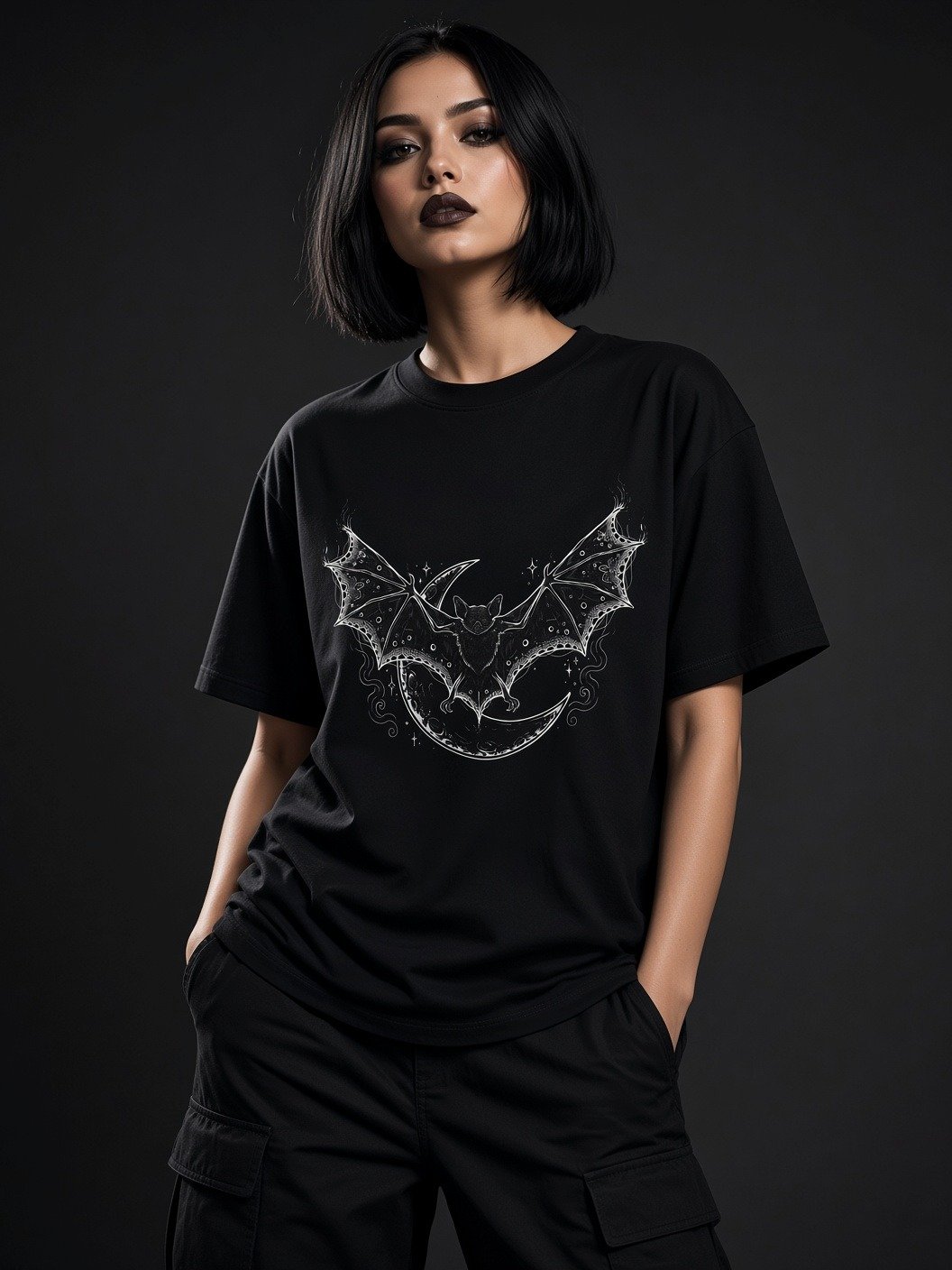 The Nocturnal Shadow // Lace Bat Heavyweight Tee product image (1)