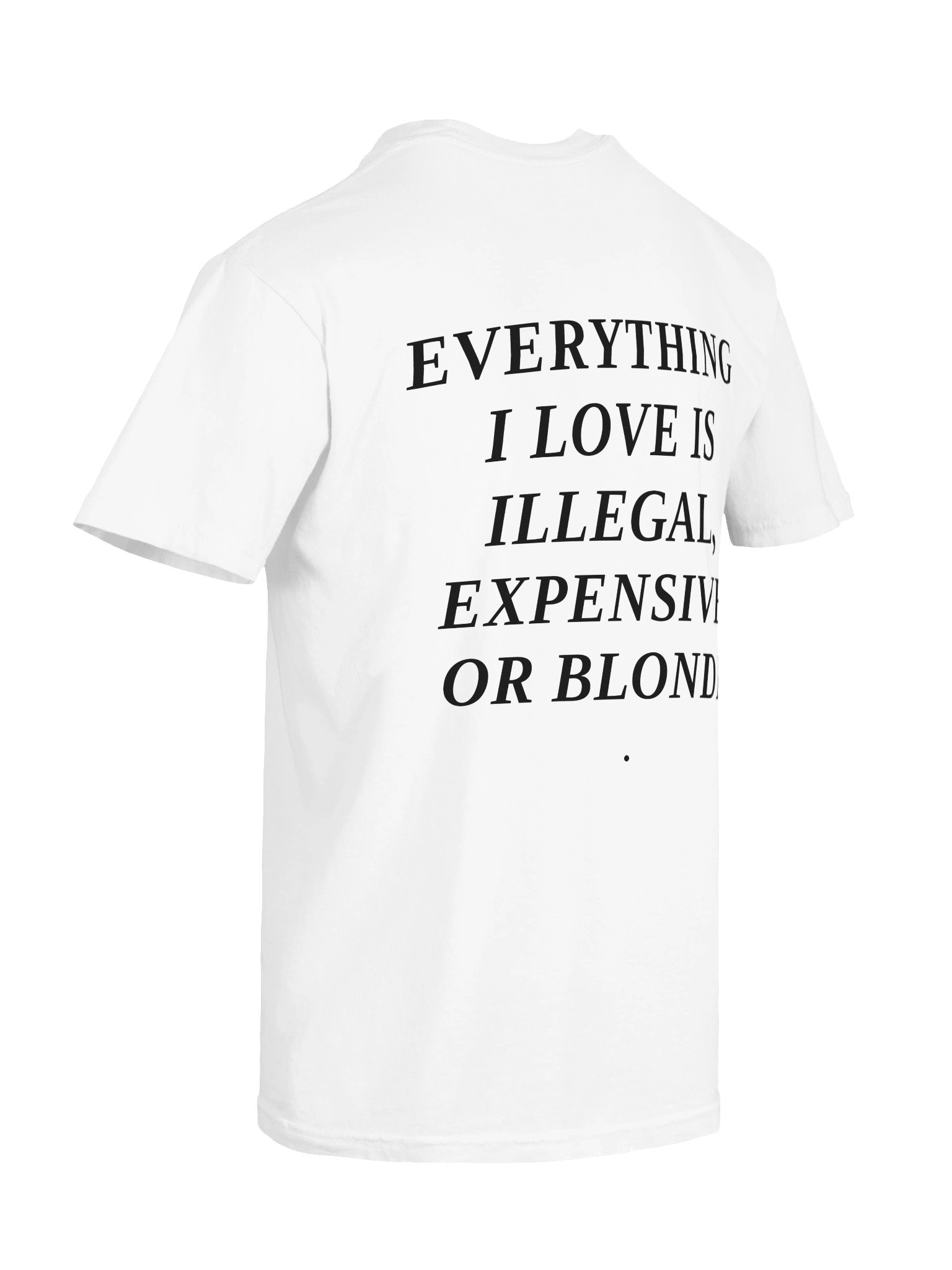 EVERYTHING I LOVE IS ILLEGAL, EXPENSIVE OR BLONDE. product image (3)