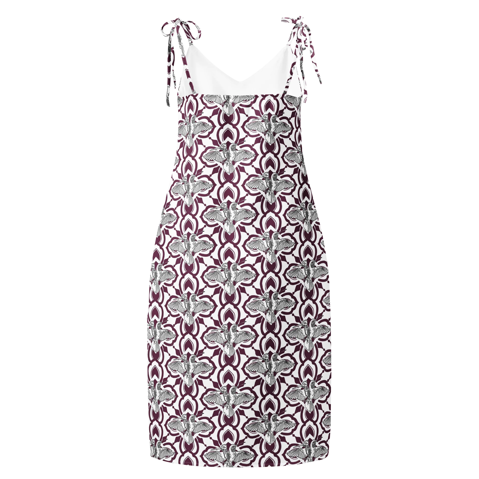 Maroon duality hummingbird Slip Dress product image (2)