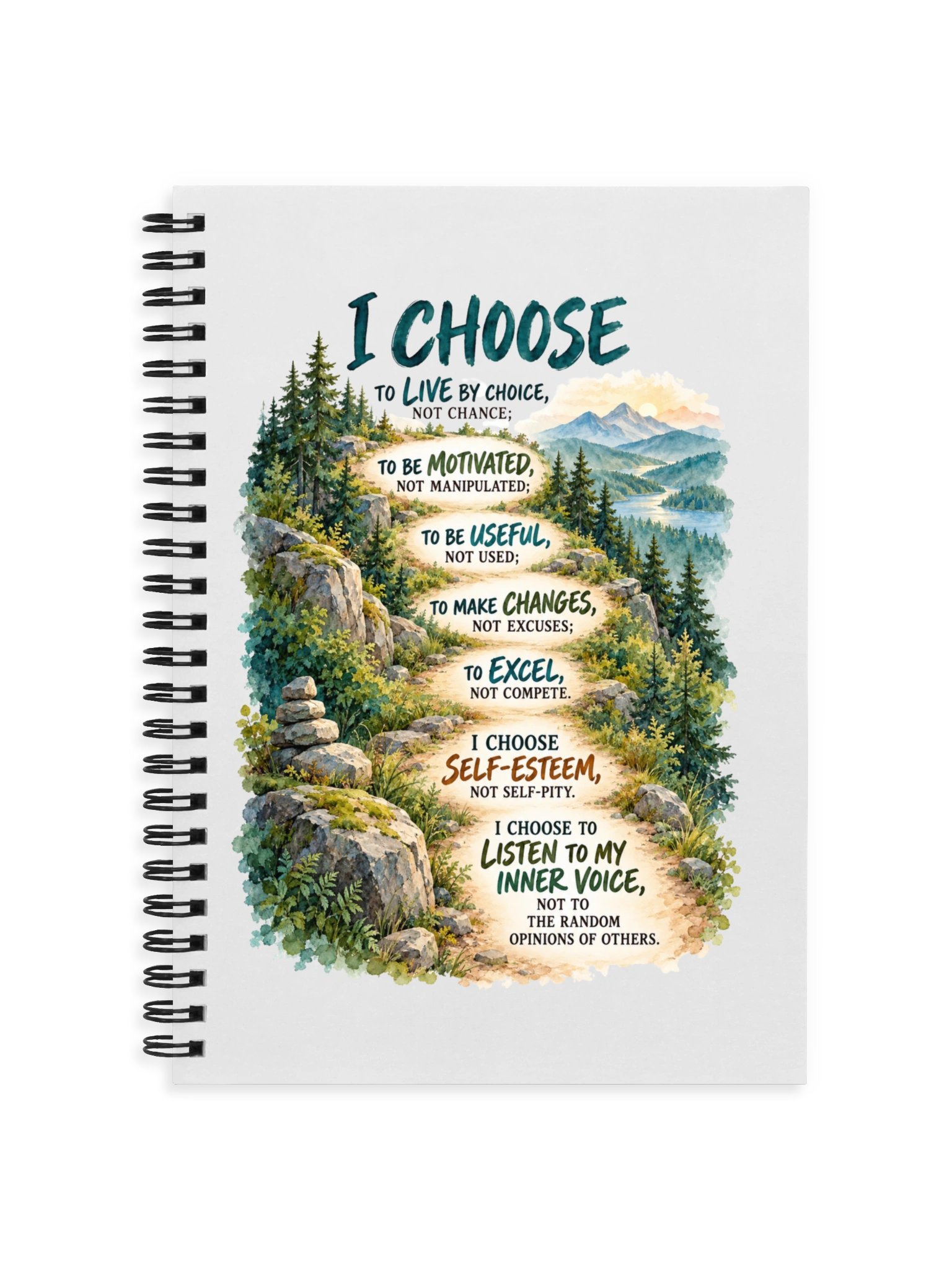 I Choose Spiral Ruled Notebook product image (4)