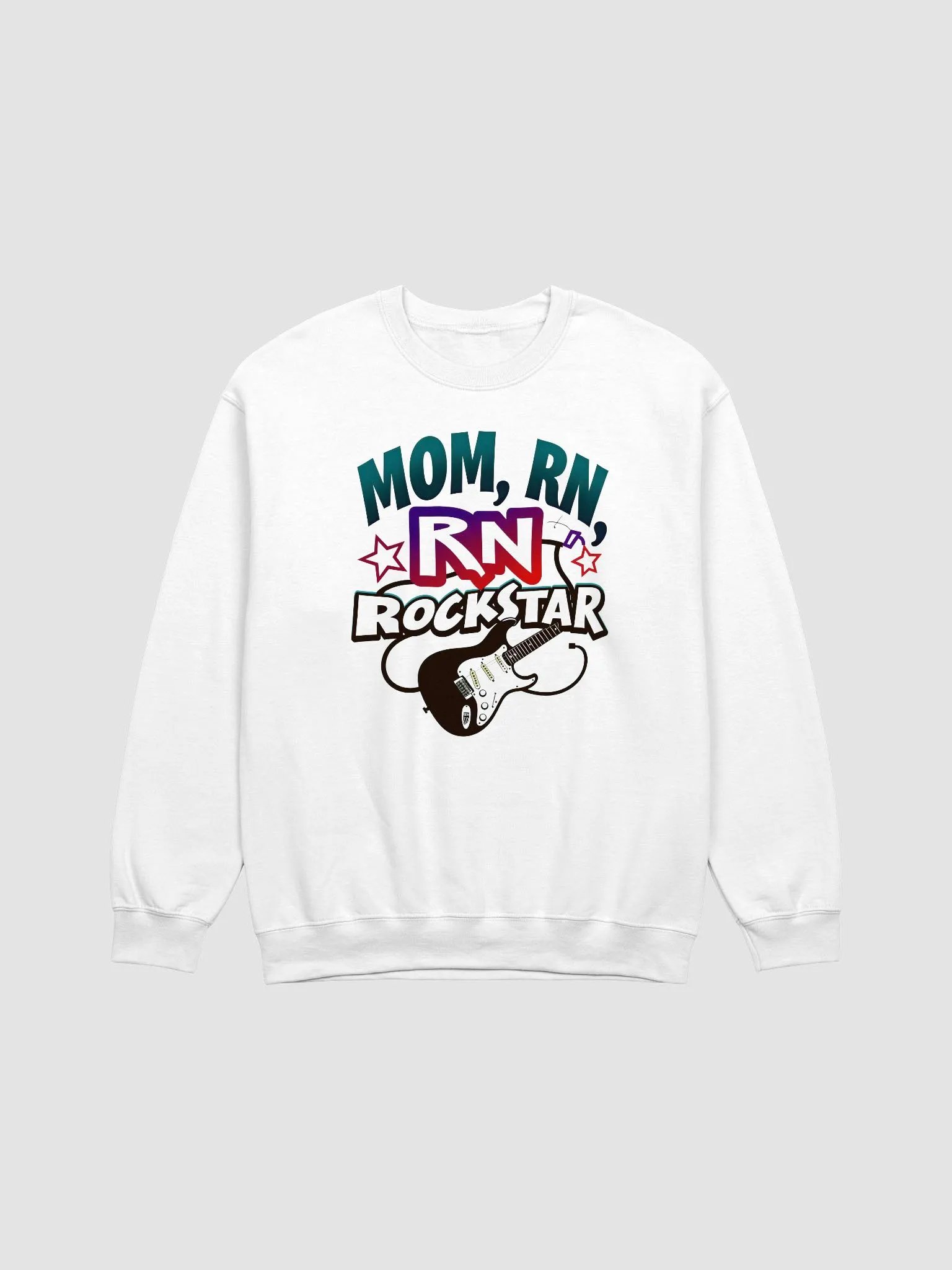 Rockstar, mom, Nurse Illustration Crewneck Sweatshirt product image (5)
