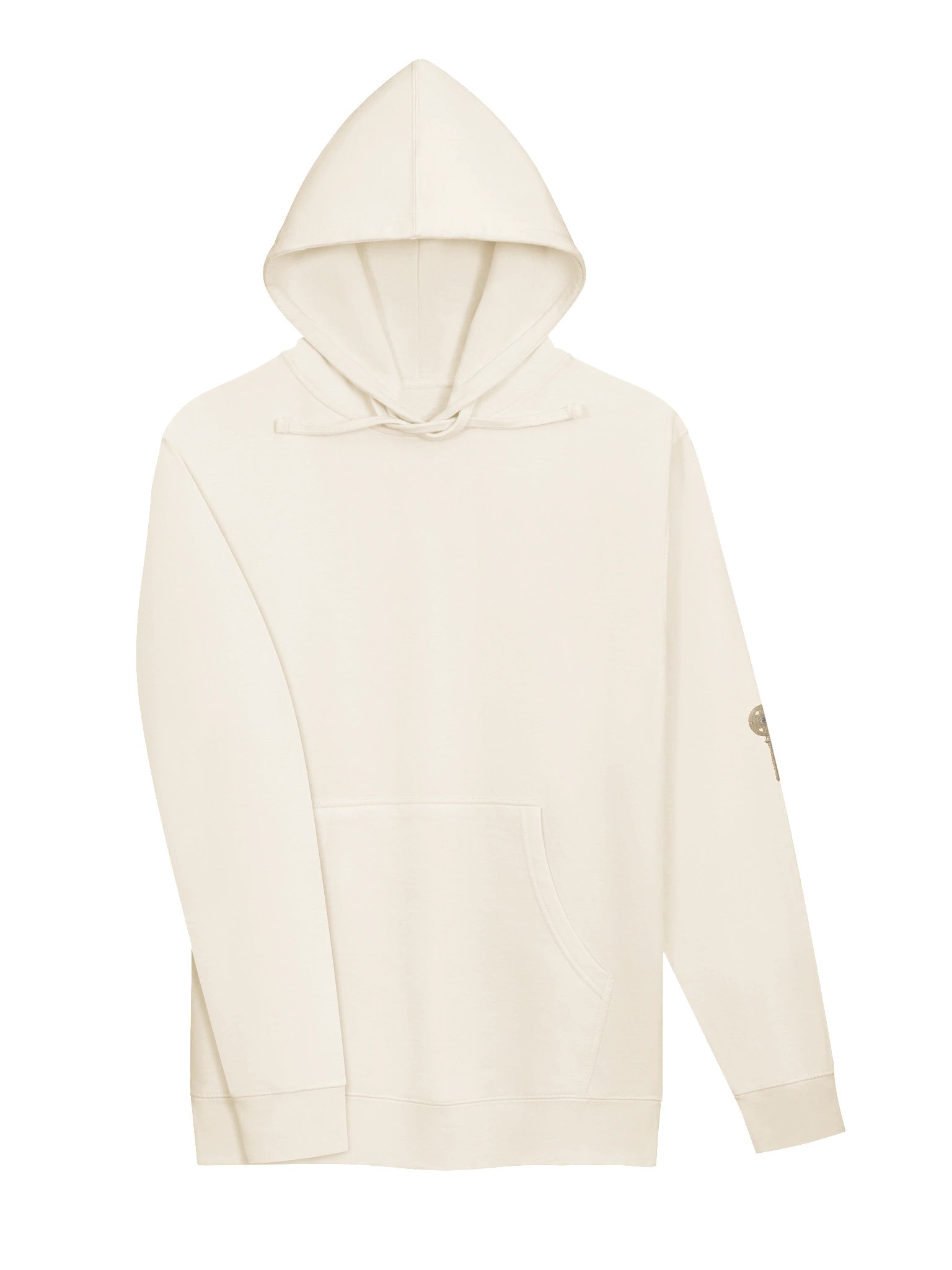 The Gatekeeper’s Key – Bone Reverse Edition (Back + Left Sleeve Print) | Unisex Midweight Hoodie product image (3)