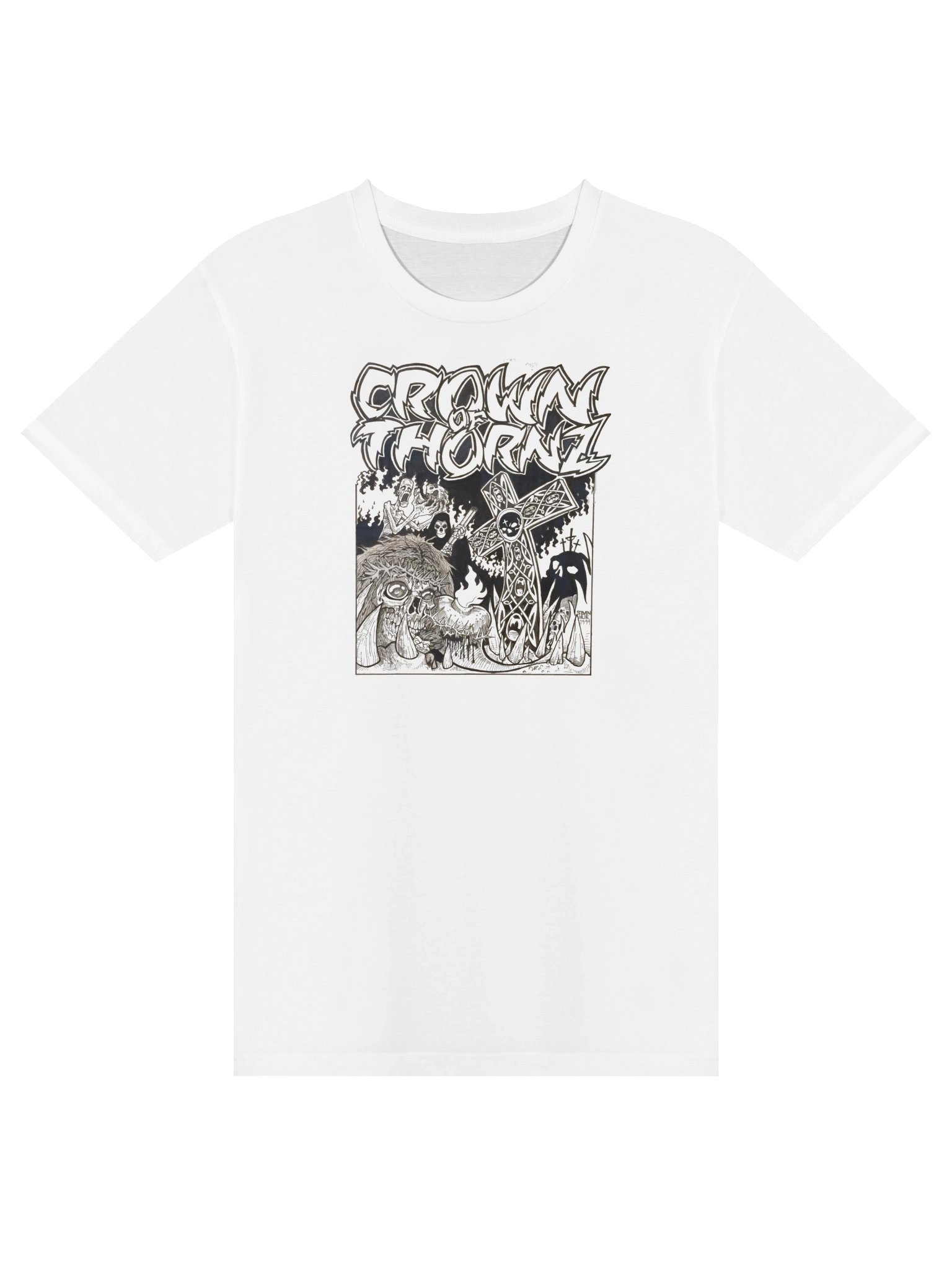 Crown of Thornz - Cross, Shirt (White) product image (1)