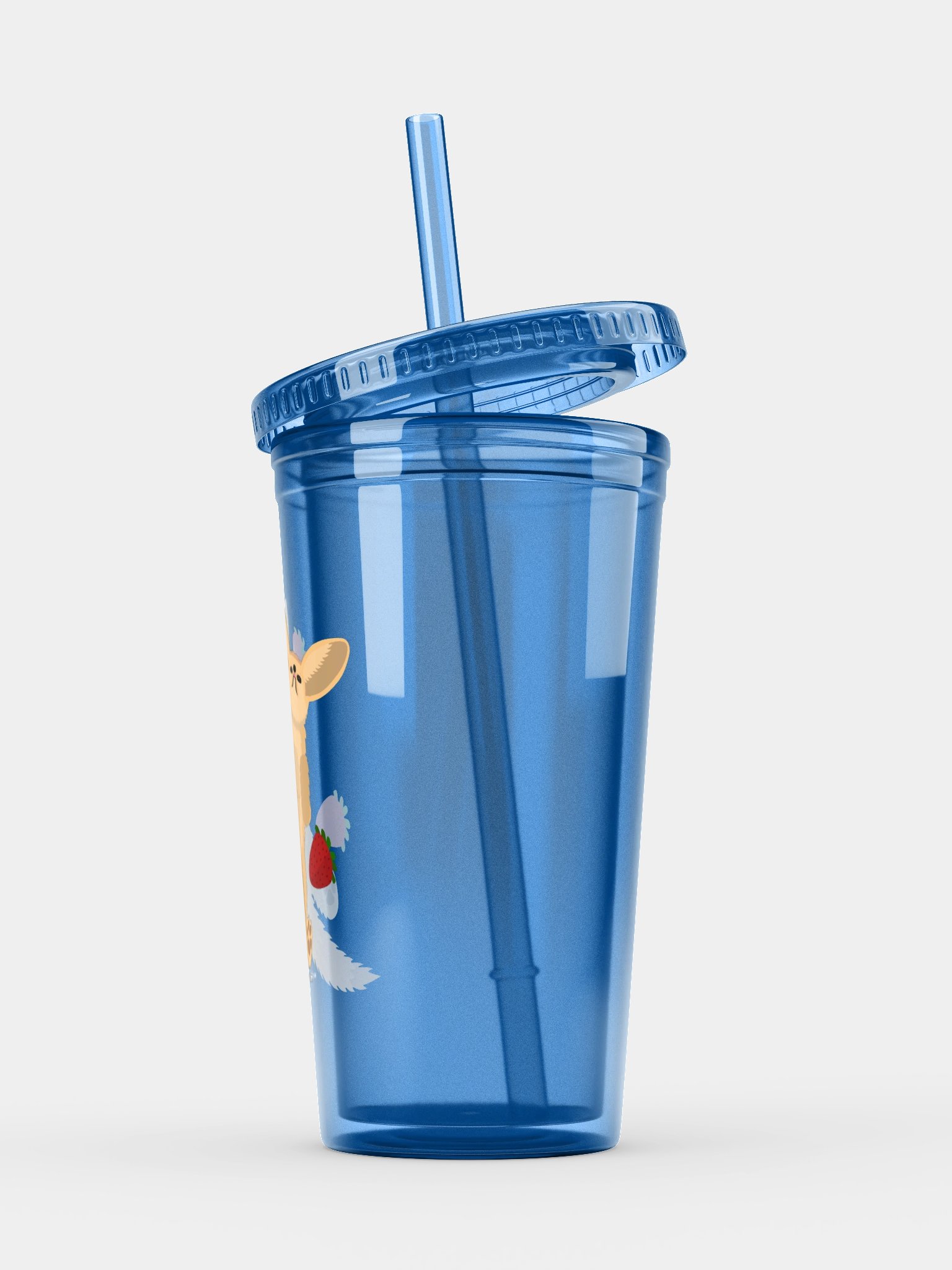 Strawberry Fennec Transparent Tumbler product image (3)
