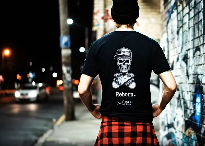 “Reborn.” (dark) Tee by O.G.SKATER product image (1)