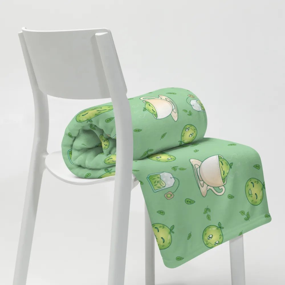 Green Tea Slime Throw Blanket product image (7)