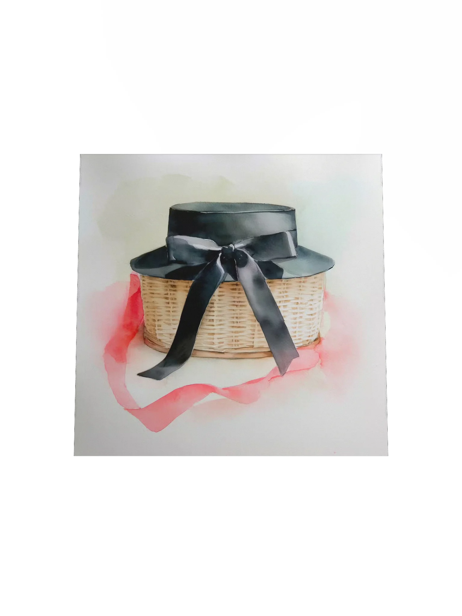 Coquette: Chic Basket Black Bow Hat product image (4)