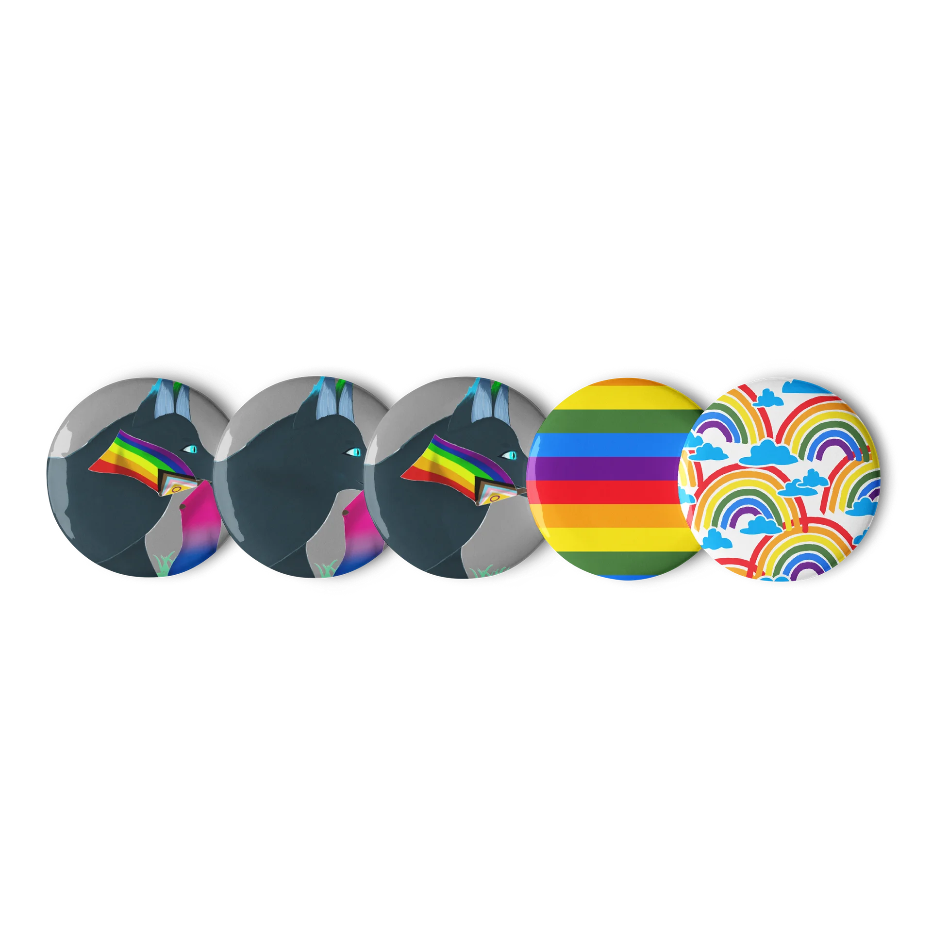 Pride Fox Pin Button Set product image (1)