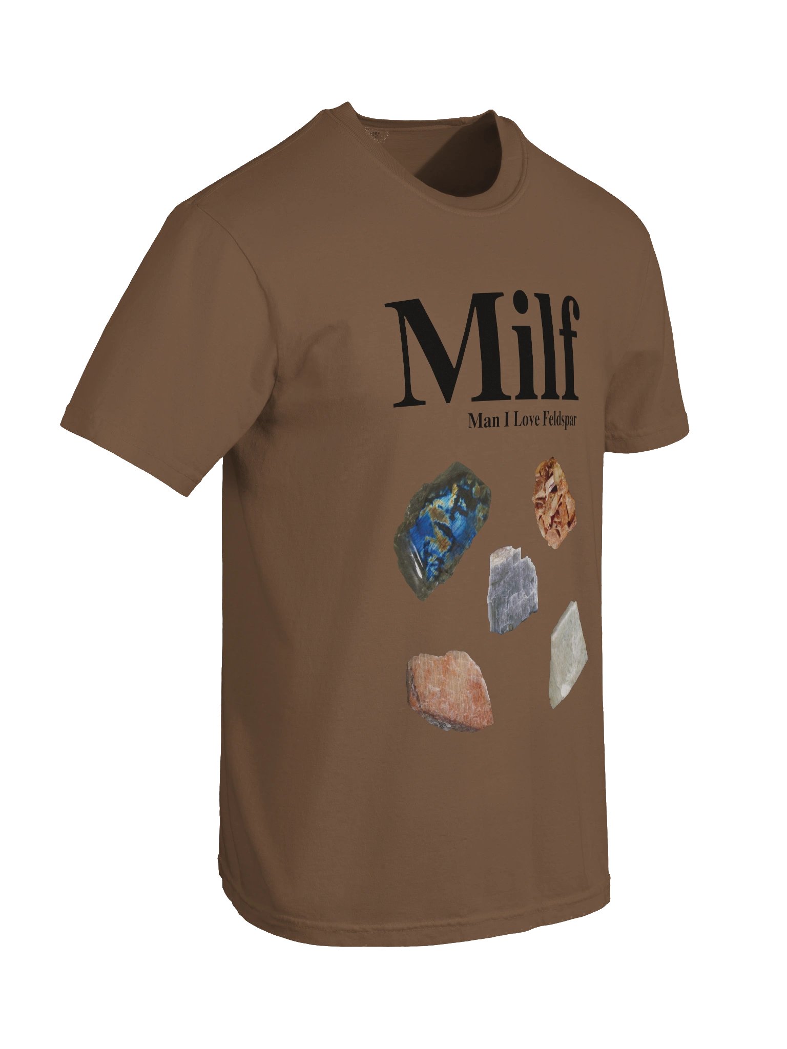 MILF mineral samples regular tee black text product image (53)