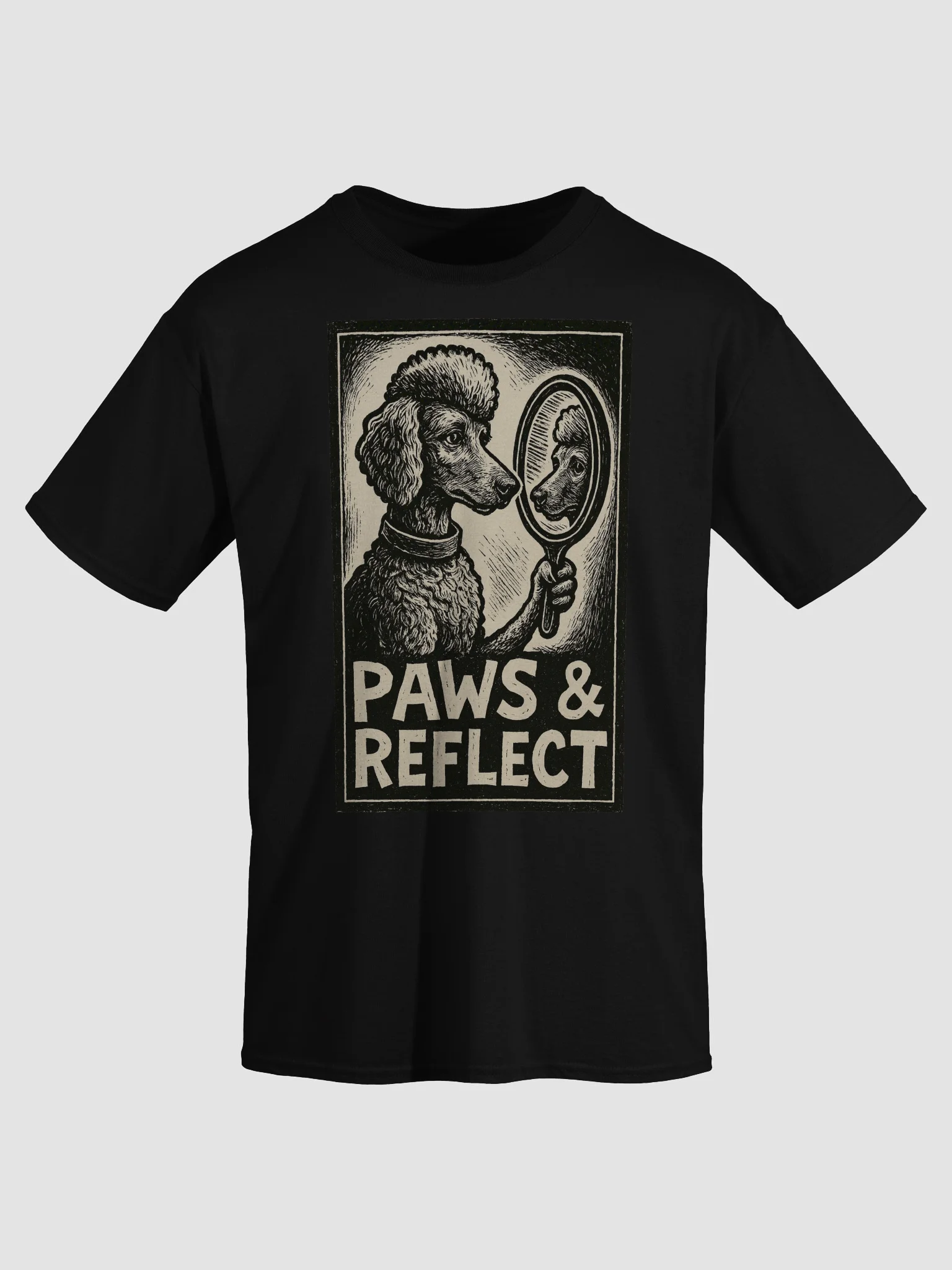 Poodle Shirt Funny Dog Lover Gift – “Paws & Reflect” Retro T-Shirt | Cute Poodle Tee for Women, Men, Pet Owners & Groomers product image (3)