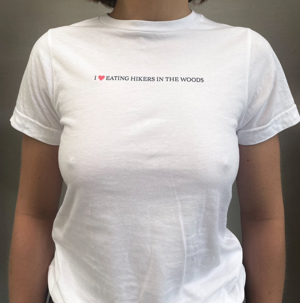'I <3 Eating Hikers In The Woods' Baby T (light colours / colours available) product image (2)