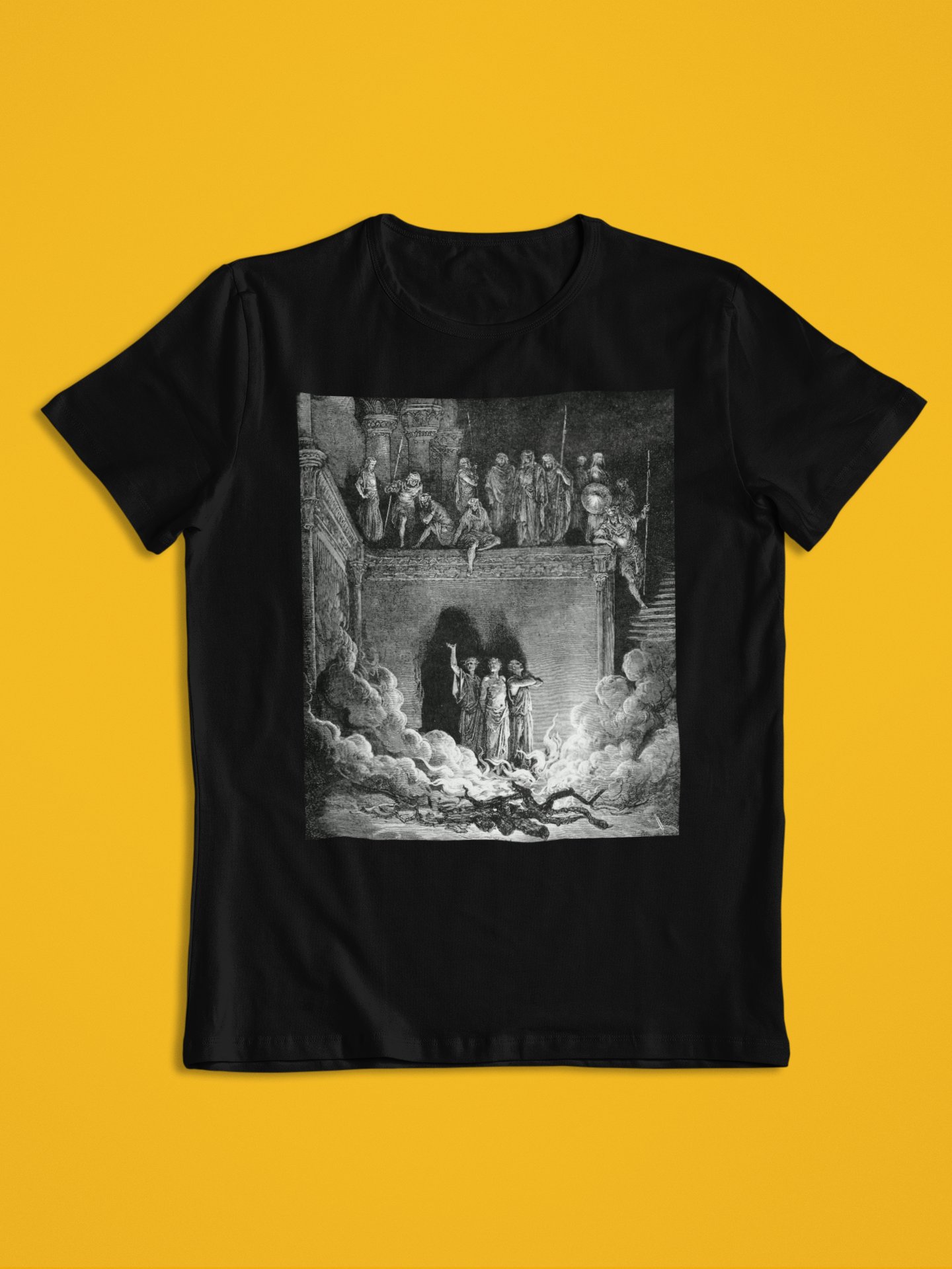 The Fiery Furnace Gustave Dore Bible Illustration Unisex T-Shirt product image (1)