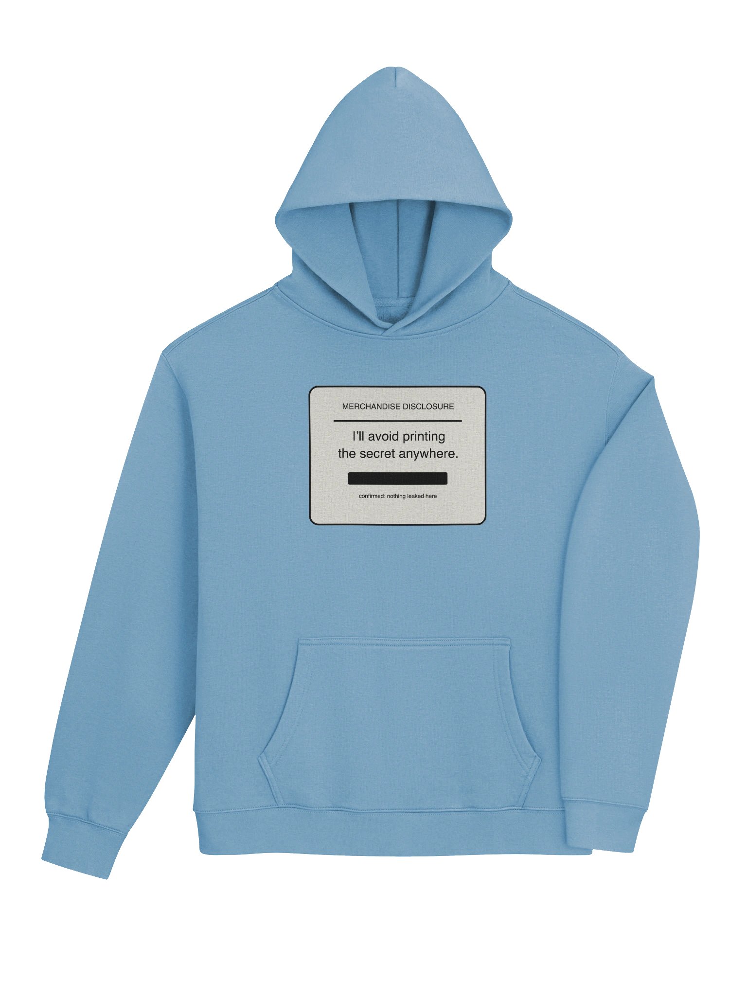 I'll avoid printing the secret anywhere. Blue hoodie. product image (4)