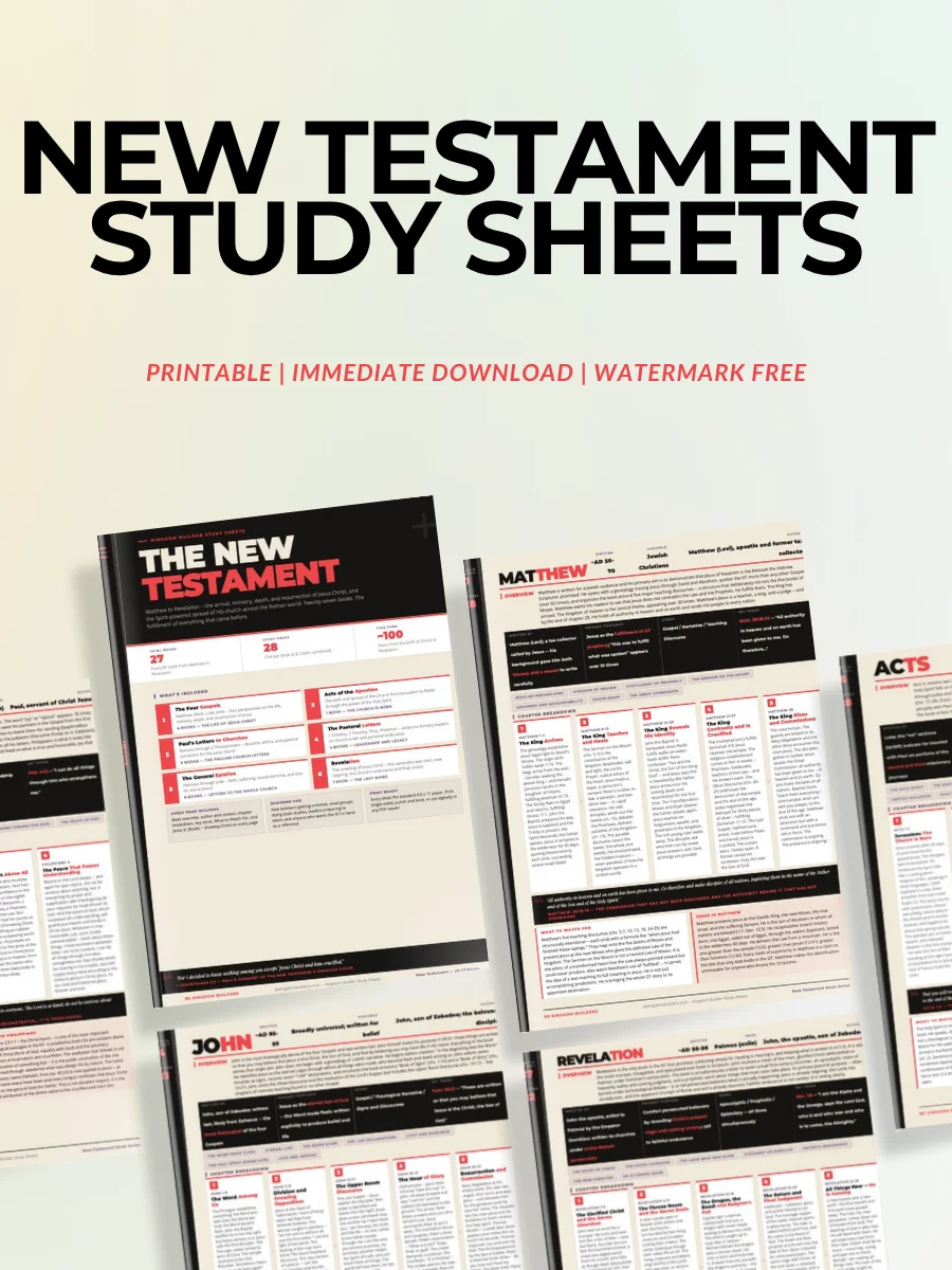 Kingdom Builder Study Sheets | New Testament Book Series | Digital Download product image (1)