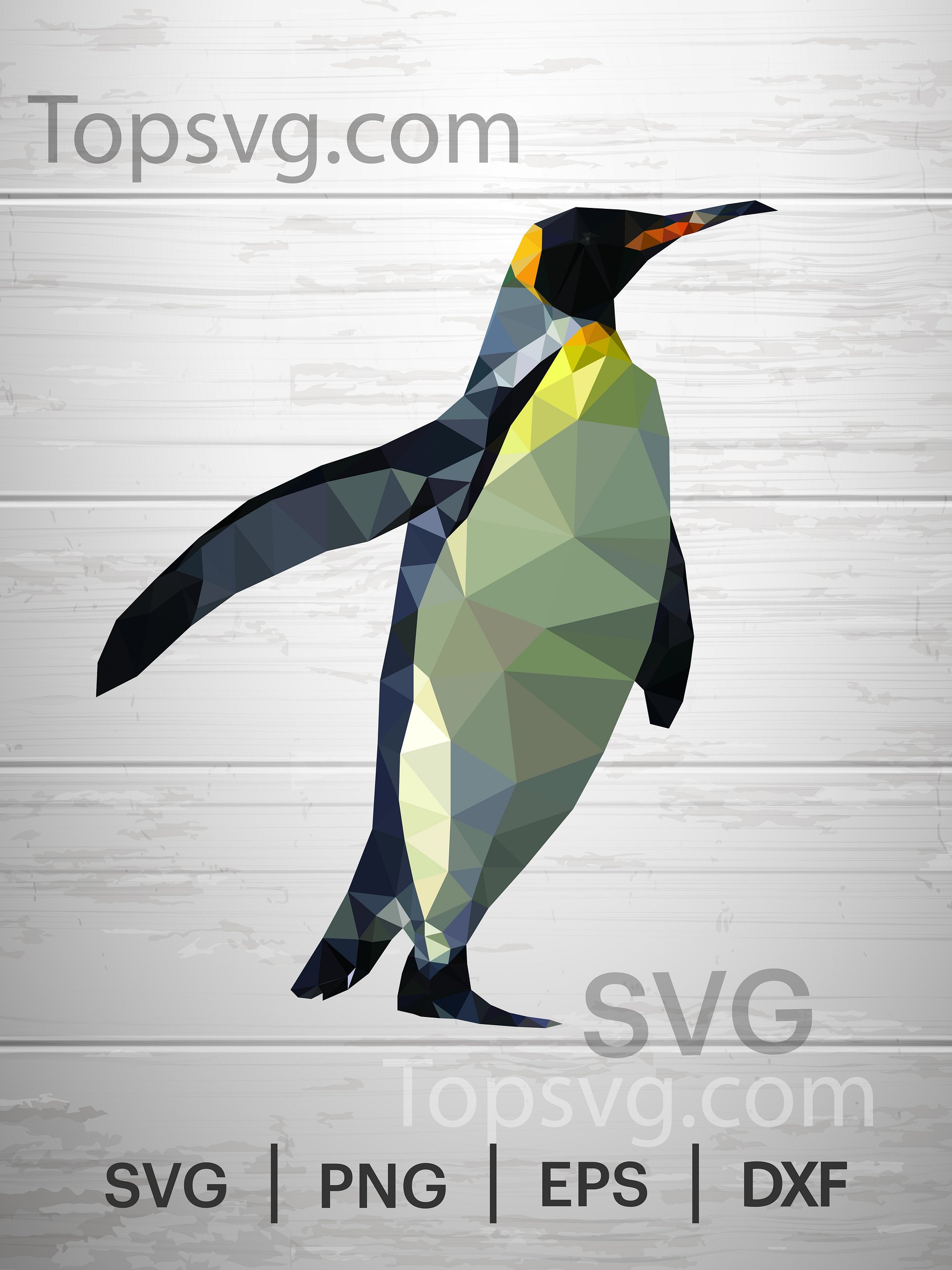 Penguin SVG, Geometric Penguin, Penguin Vector, Polygonal art, black penguin, preschool, emperor penguin, kids Shirt, Cricut Cutting File. product image (1)