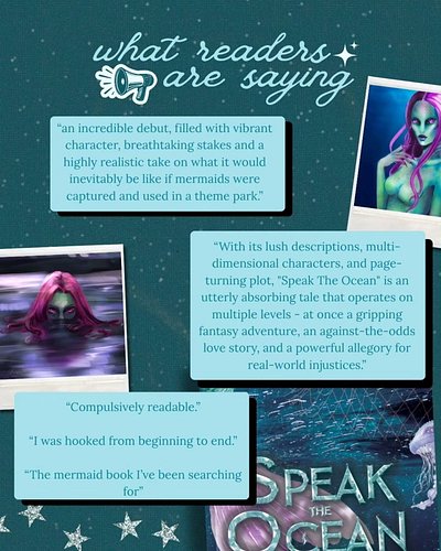 What readers are saying about Speak The Ocean. And make sure you scroll to the last slide for a surprise 👀😂

Marine biology n...