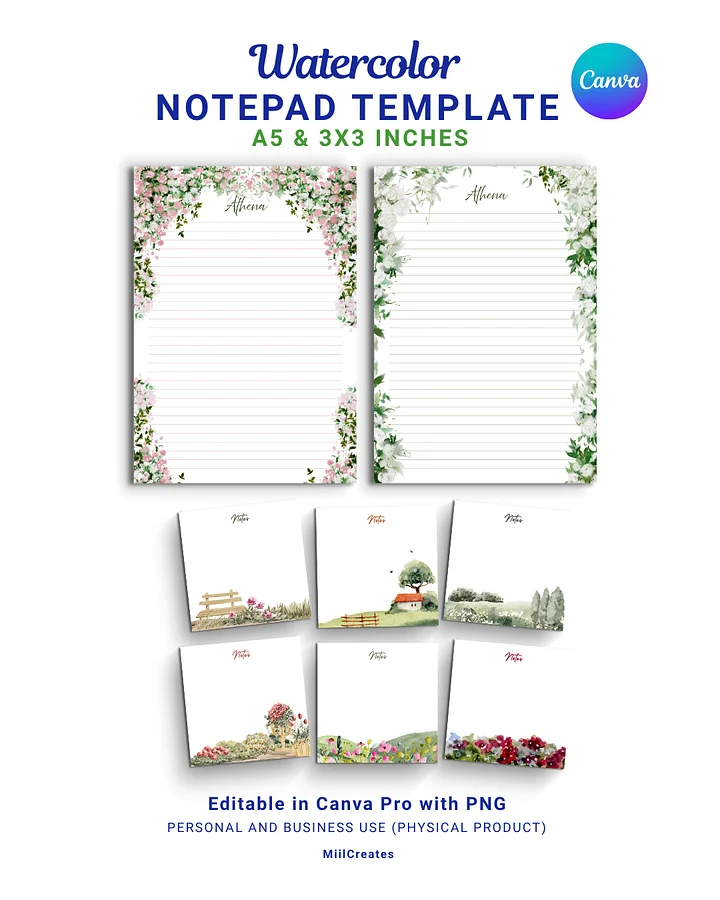 Free Watercolor Notepad product image (1)