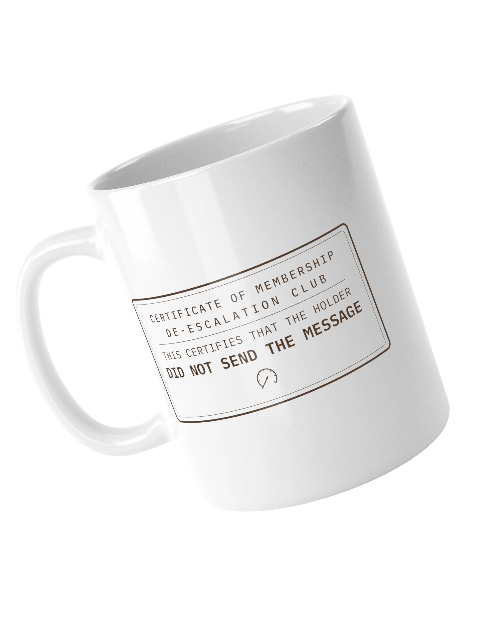 Certificate of Membership Mug, De-escalation Club, Funny Restraint Gift Mug product image (5)