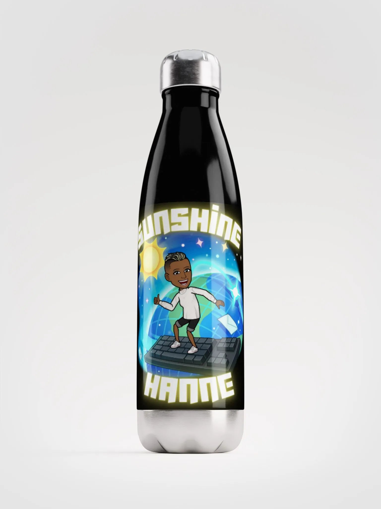 Logo black water bottle product image (1)