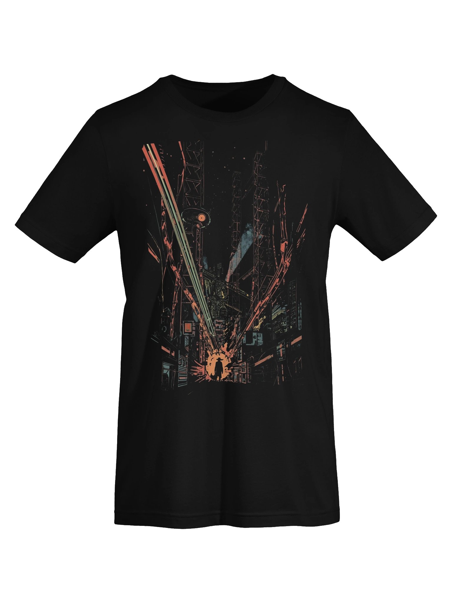 Neon City Burst Lightweight T-Shirt product image (4)