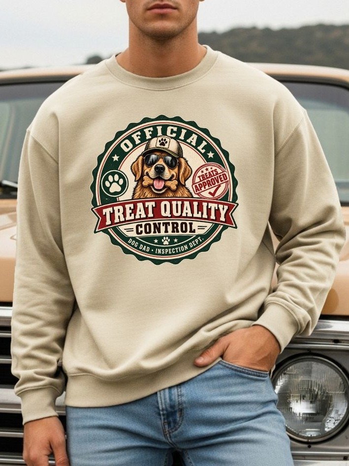 Official Treat Quality Control Crewneck Sweatshirt | Funny Dog Dad Gift product image (21)