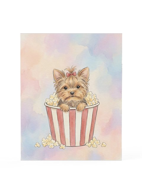 Movie Night Yorkie Poster