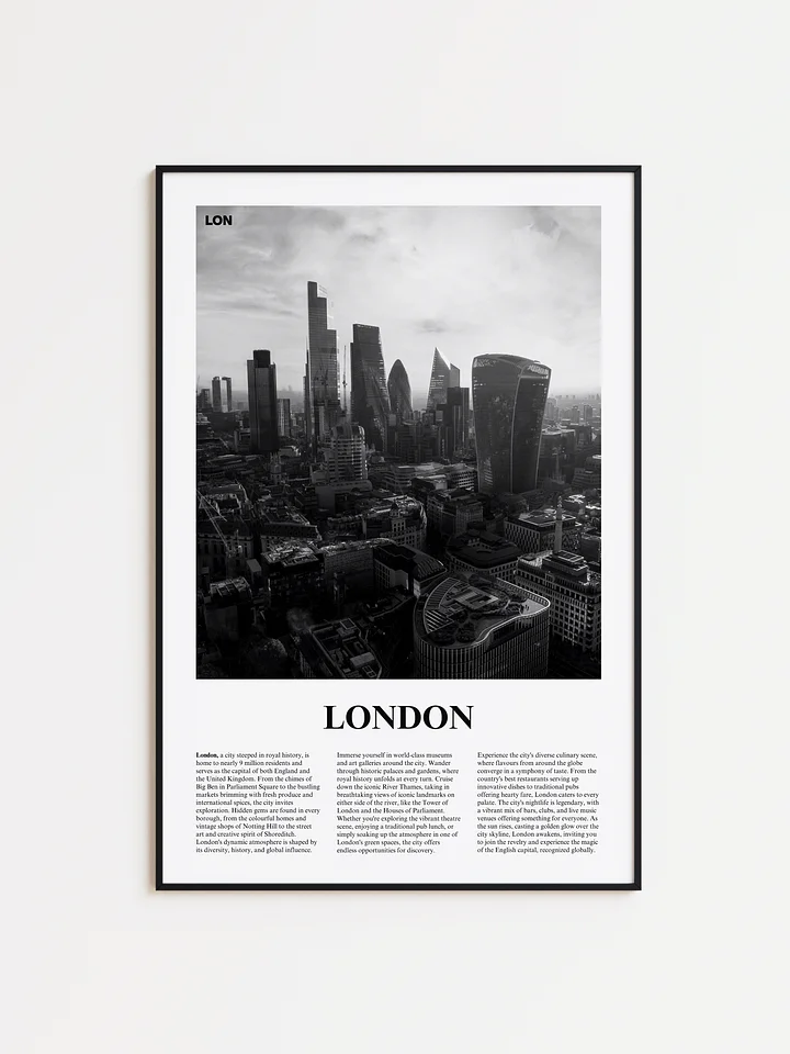 London 03 Newspaper Poster | Framed product image (1)