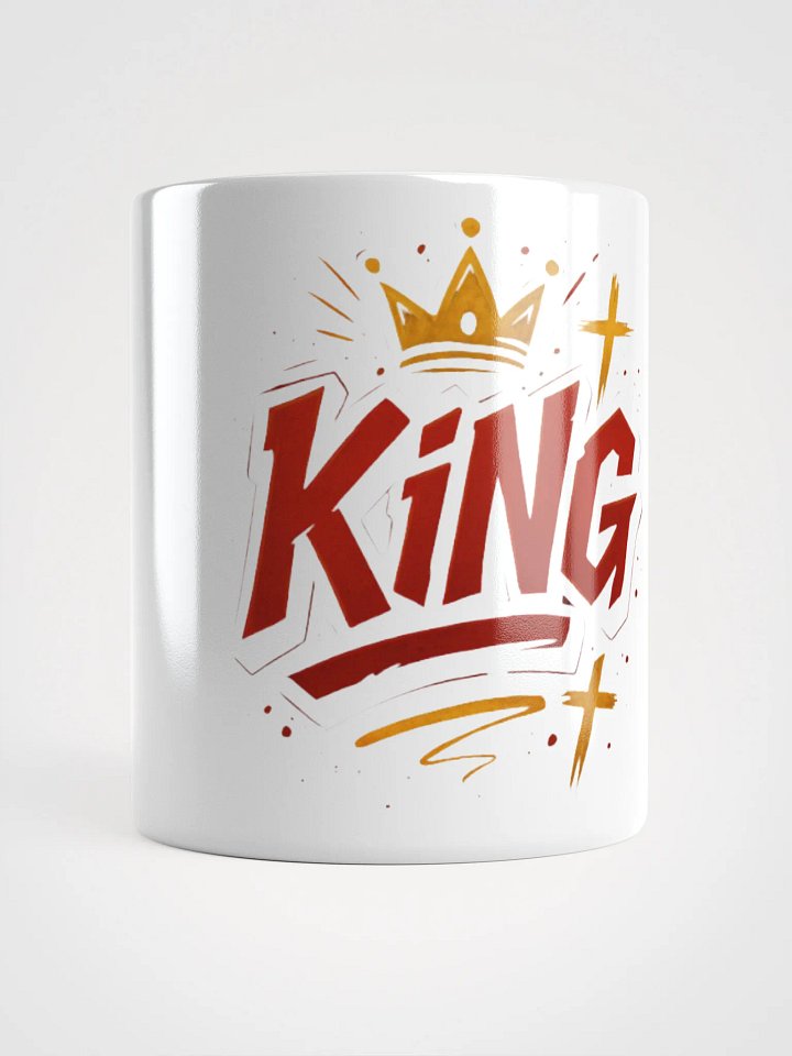 KING Energy White Glossy Mug | Daily Grind Edition product image (1)