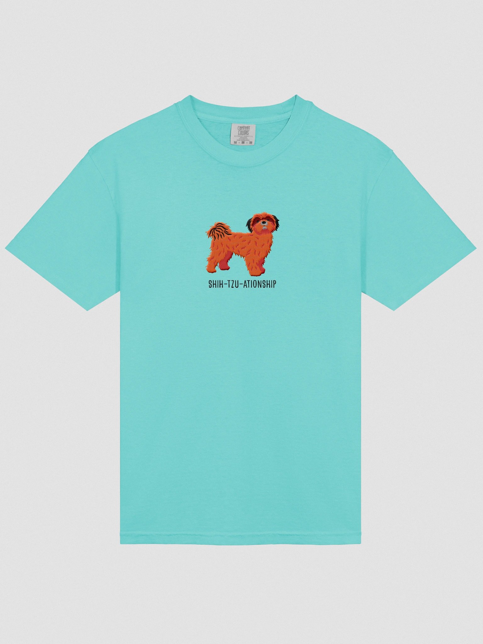 Shih-Tzu-ationship T-Shirt(Embroidered) of a Shih Tzu(Red) product image (6)