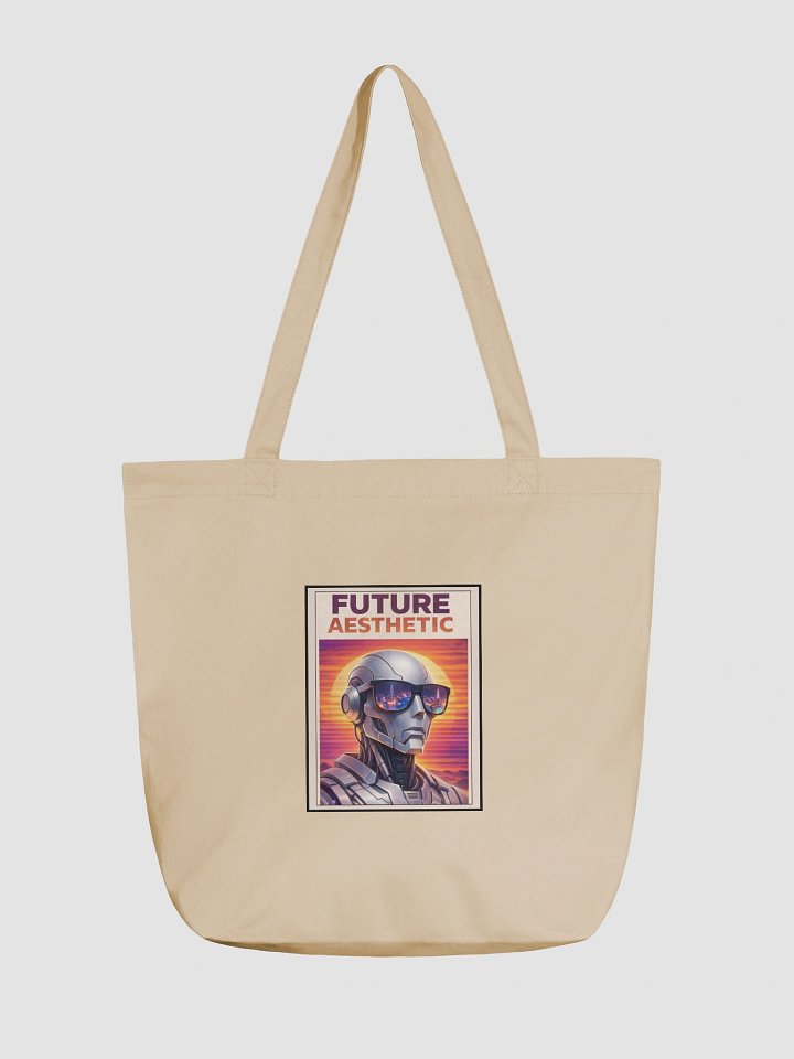 Cream "FUTURE AESTHETIC" Organic Tote Bag product image (1)