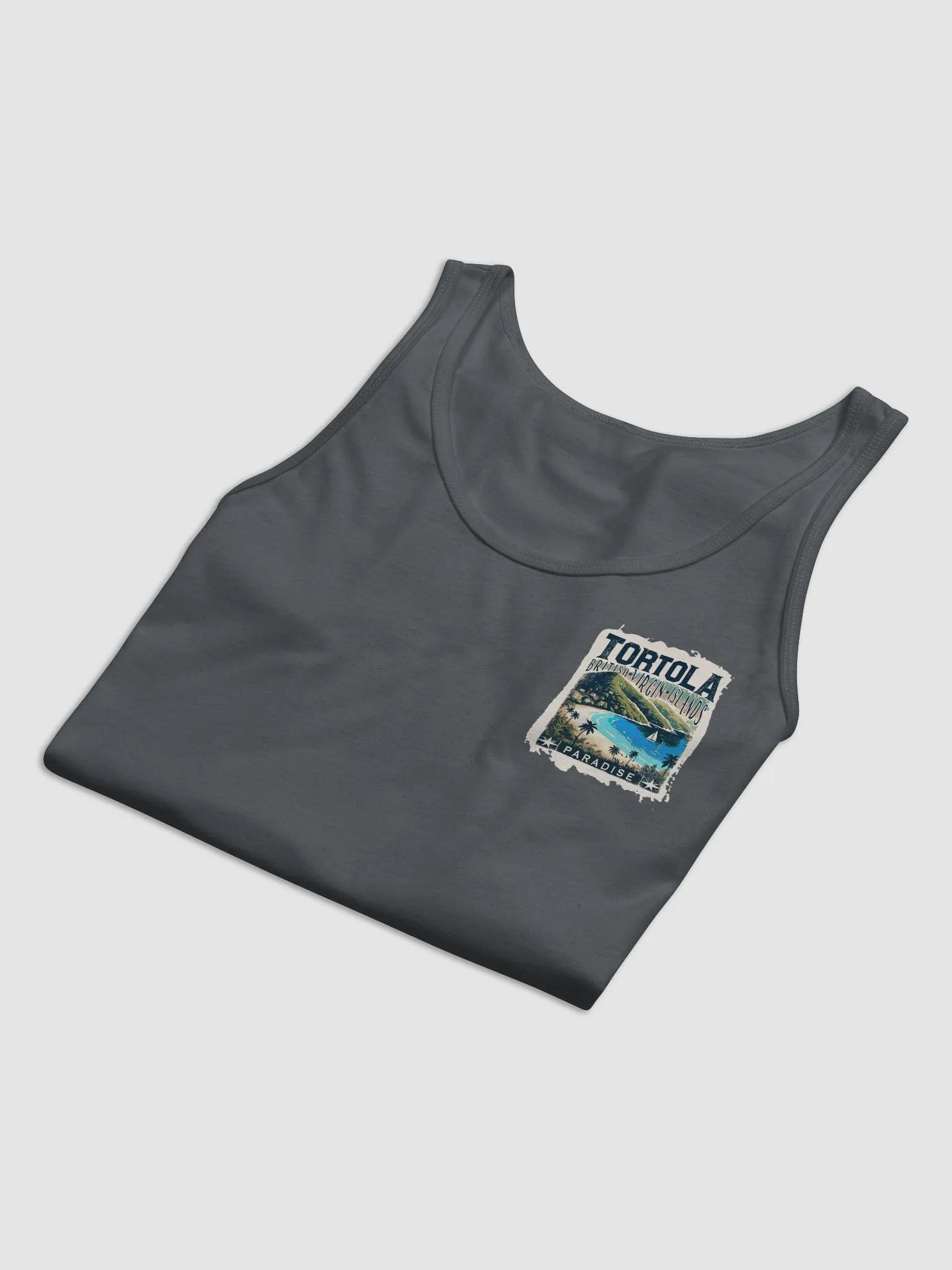 TORTOLA BRITISH VIRGIN ISLANDS TANK TOP, SMALL PRINT FRONT, LARGE PRINT BACK product image (3)