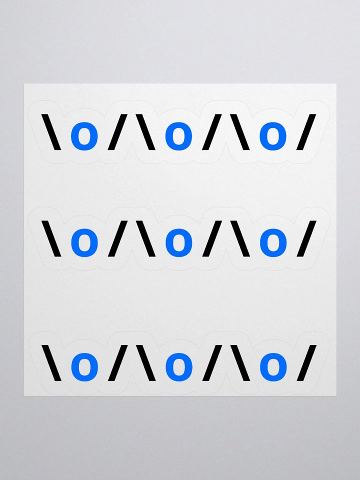 Arms Up Text Art 3 in One Kiss Cut Stickers product image (2)