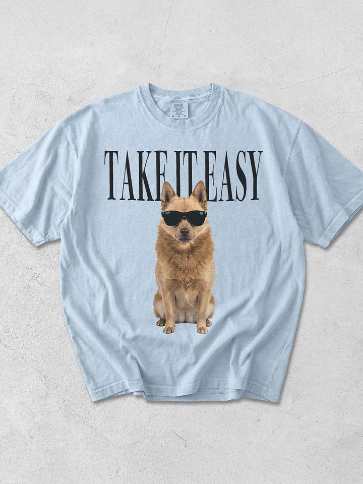 Take It Easy '90s Pop Vintage-Style T-Shirt for Schipperke(Apricot/Fawn) Owners product image (1)