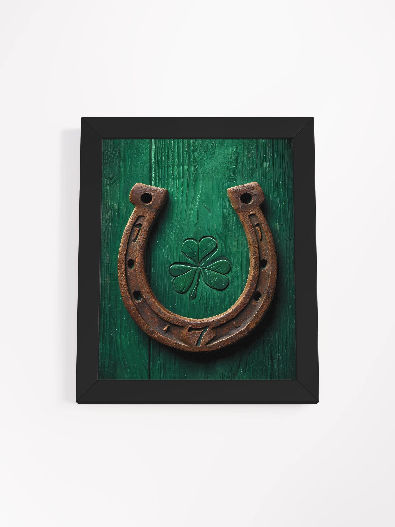 Lucky Clover Rustic Horseshoe Poster product image (2)