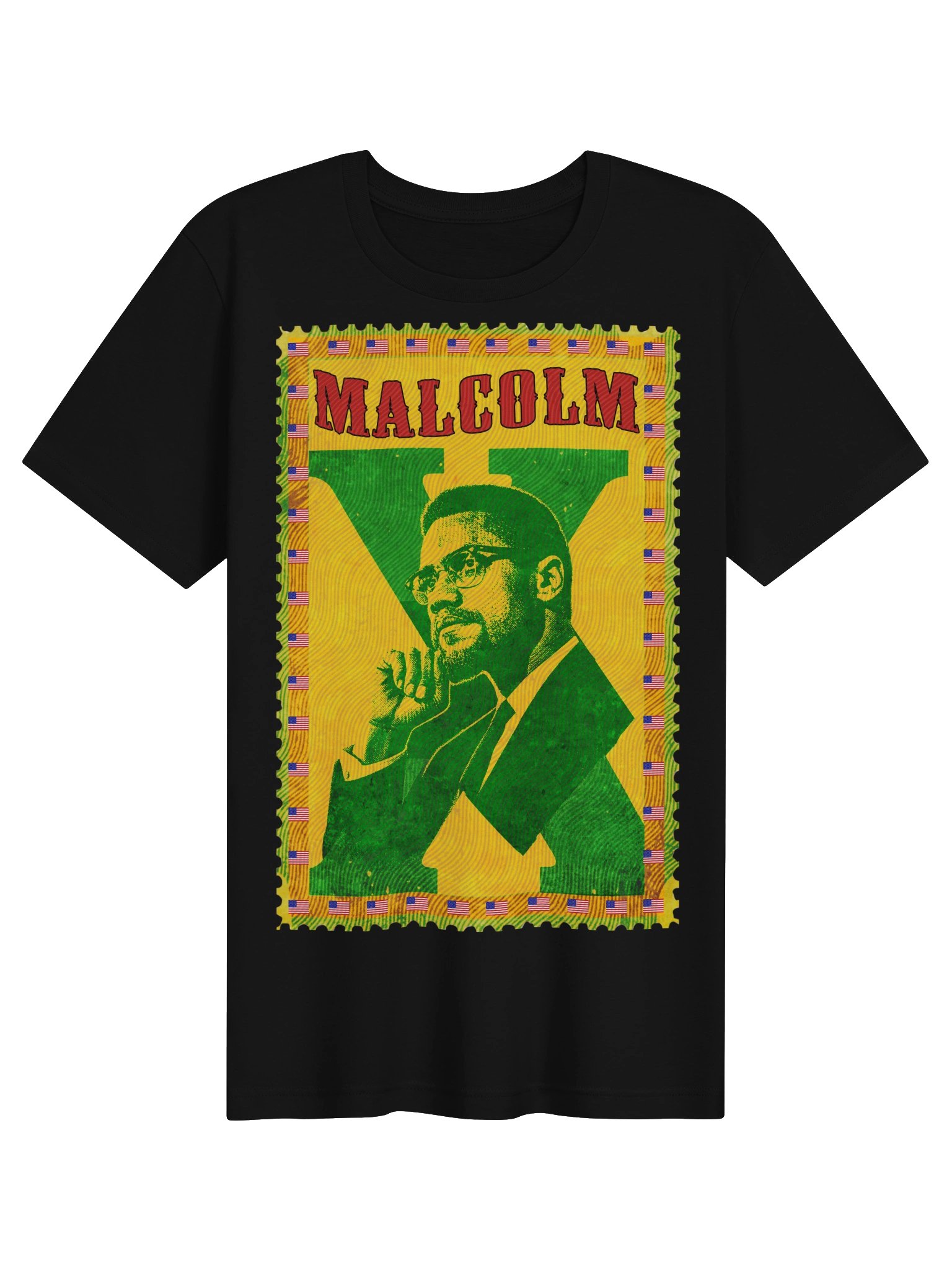 Malcolm X vintage postage stamp tee product image (1)