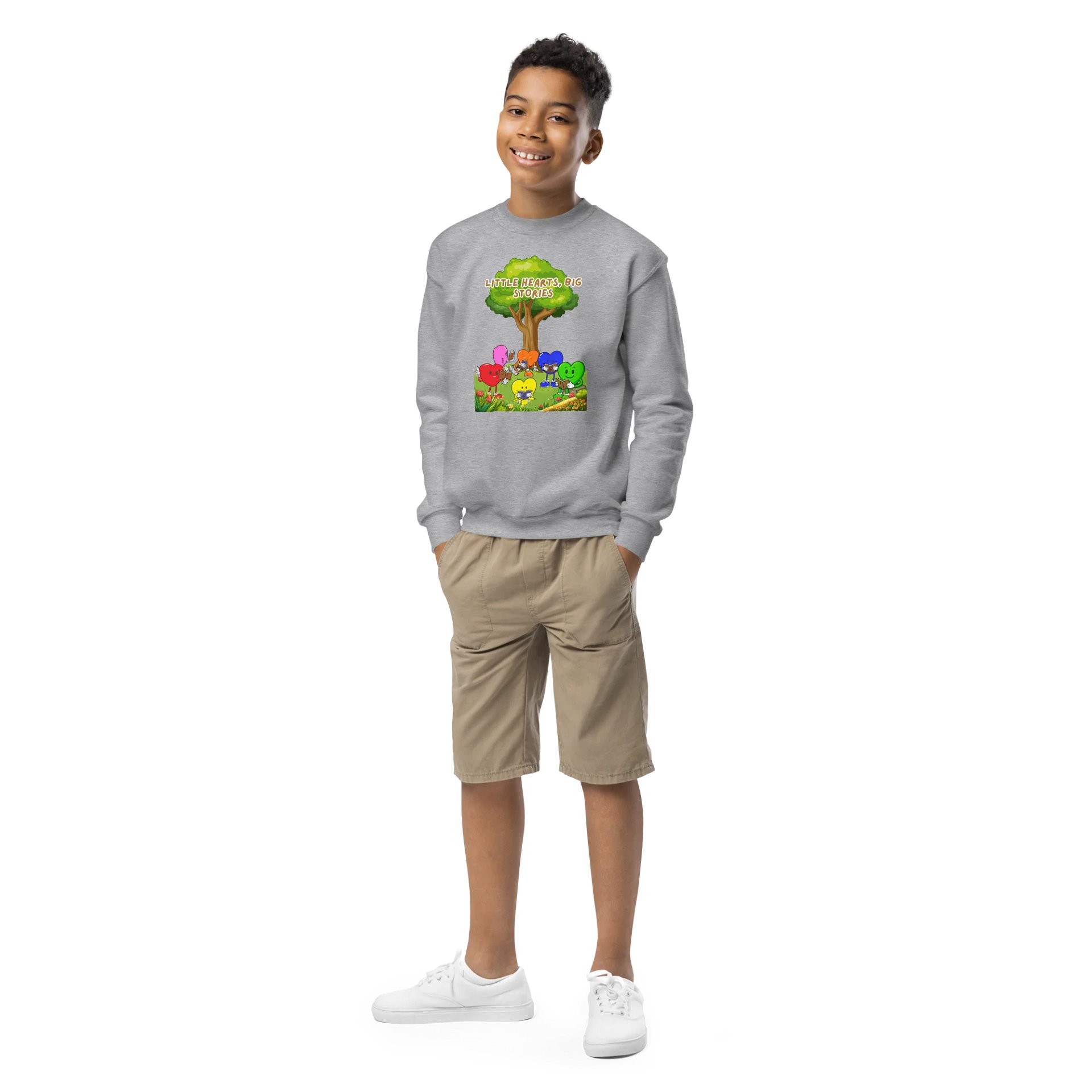Little Hearts Big Stories Neck Sweatshirt product image (7)