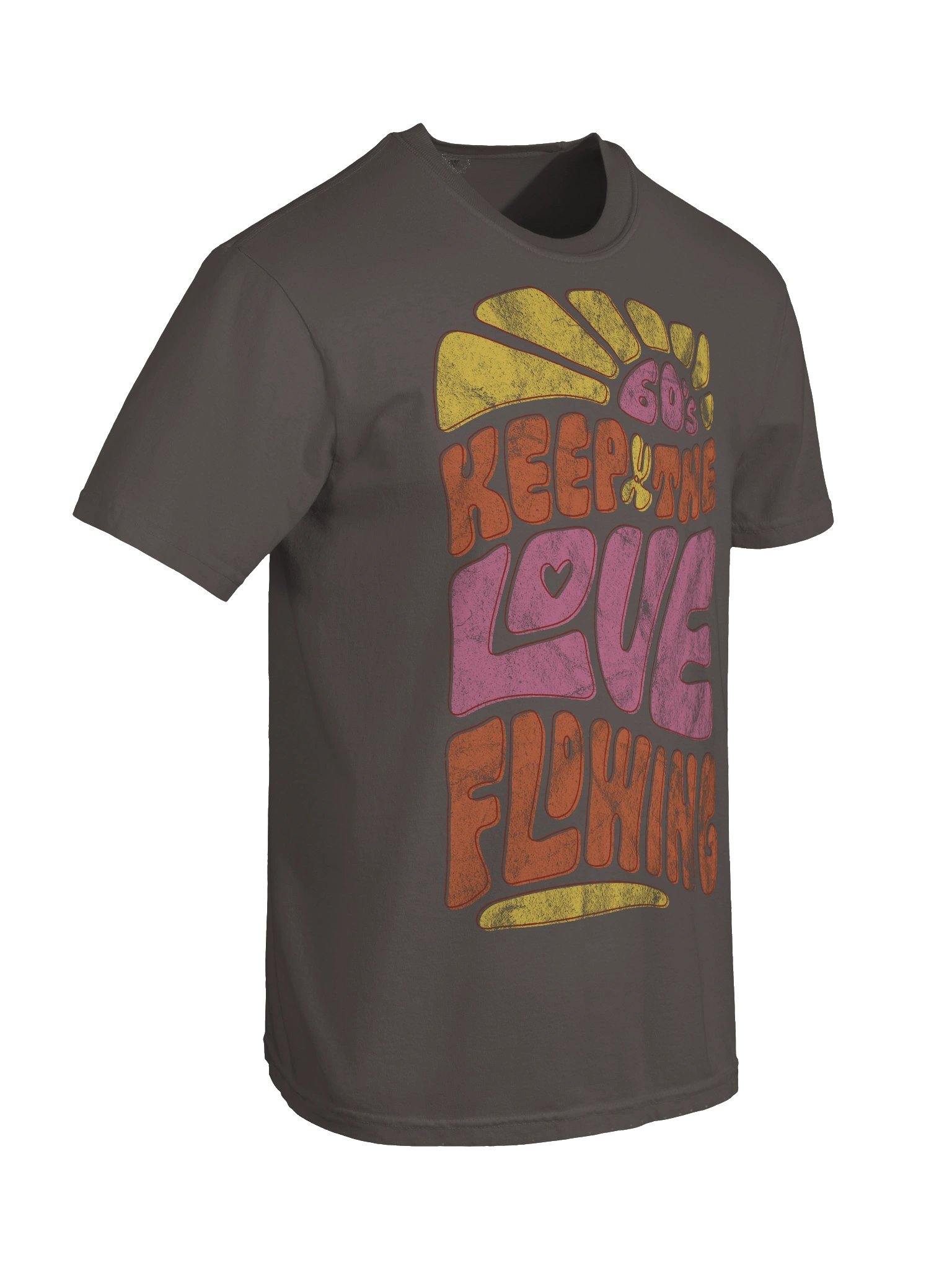 60’s Keep the Love Flowing Shirt – Retro Hippie Graphic Tee, Groovy 70s Typography product image (9)