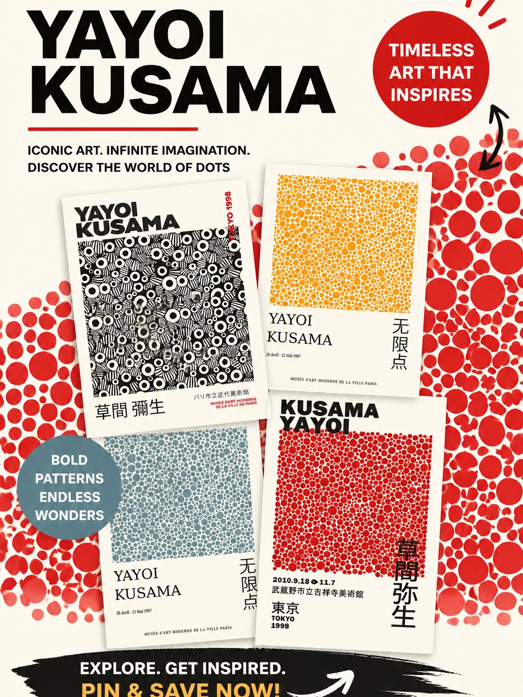 YAYOI KUSAMA printable Wall art 260 Bundle product image (3)