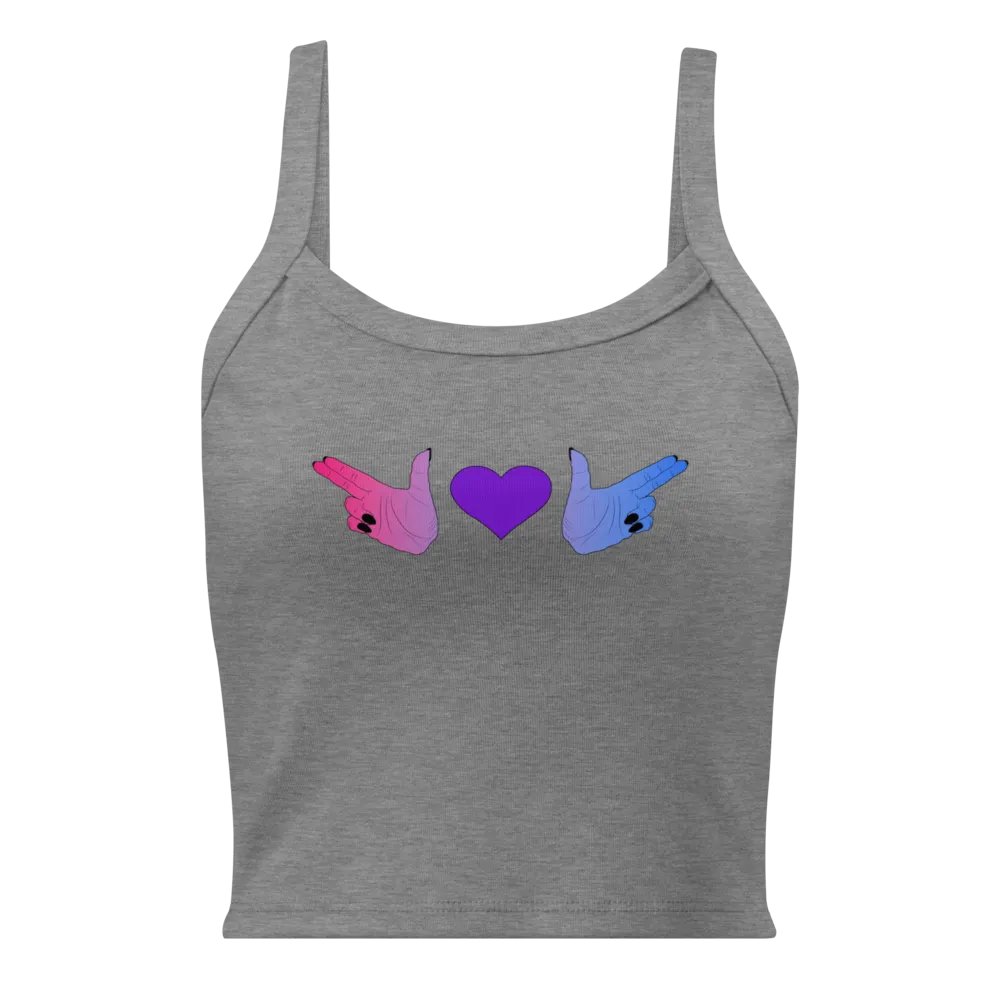 Finger Guns (bi flag) Crop Tank product image (1)