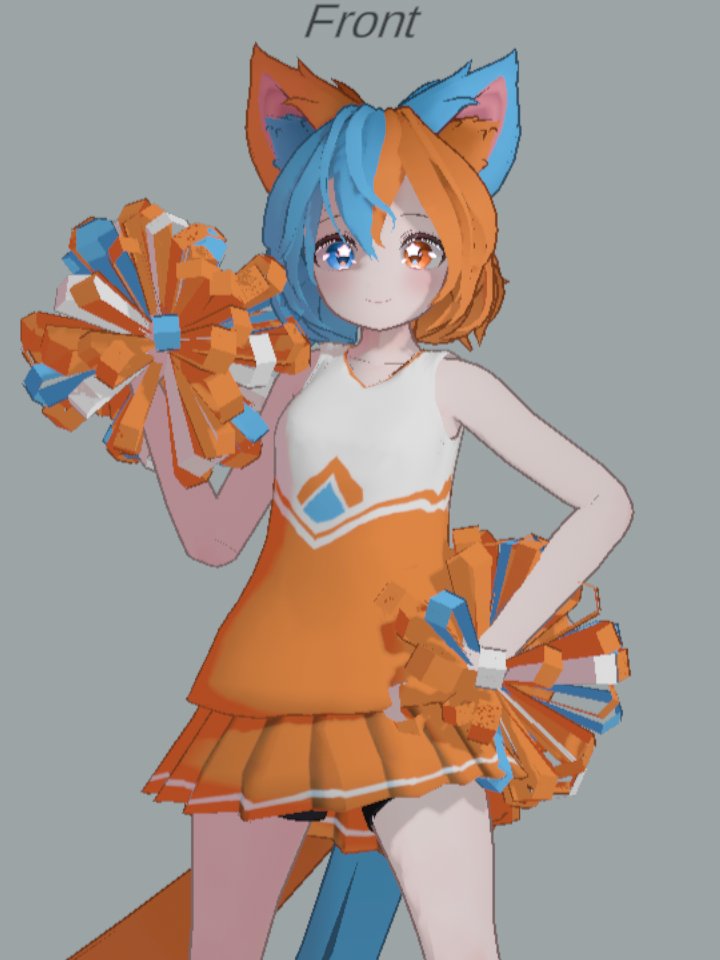 Cheerleader Outfit with Pompoms for Chiffon (VRChat) product image (2)