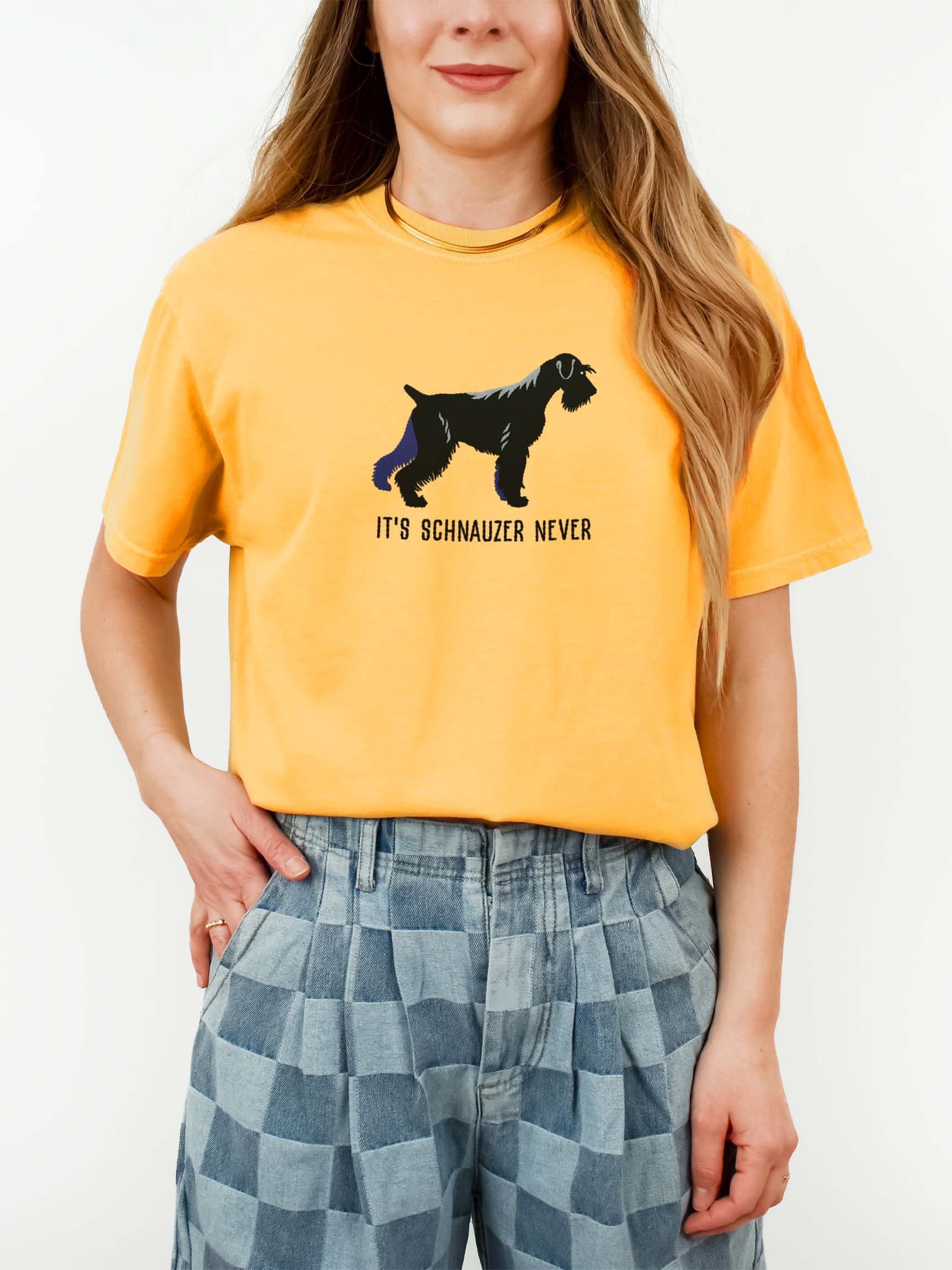 It's Schnauzer Never T-Shirt(Embroidered) of a Standard Schnauzer(Black) product image (2)