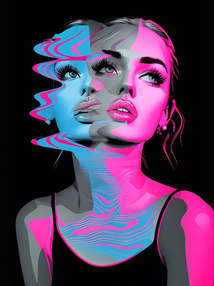 Surreal Double Exposure Framed Poster product image (1)