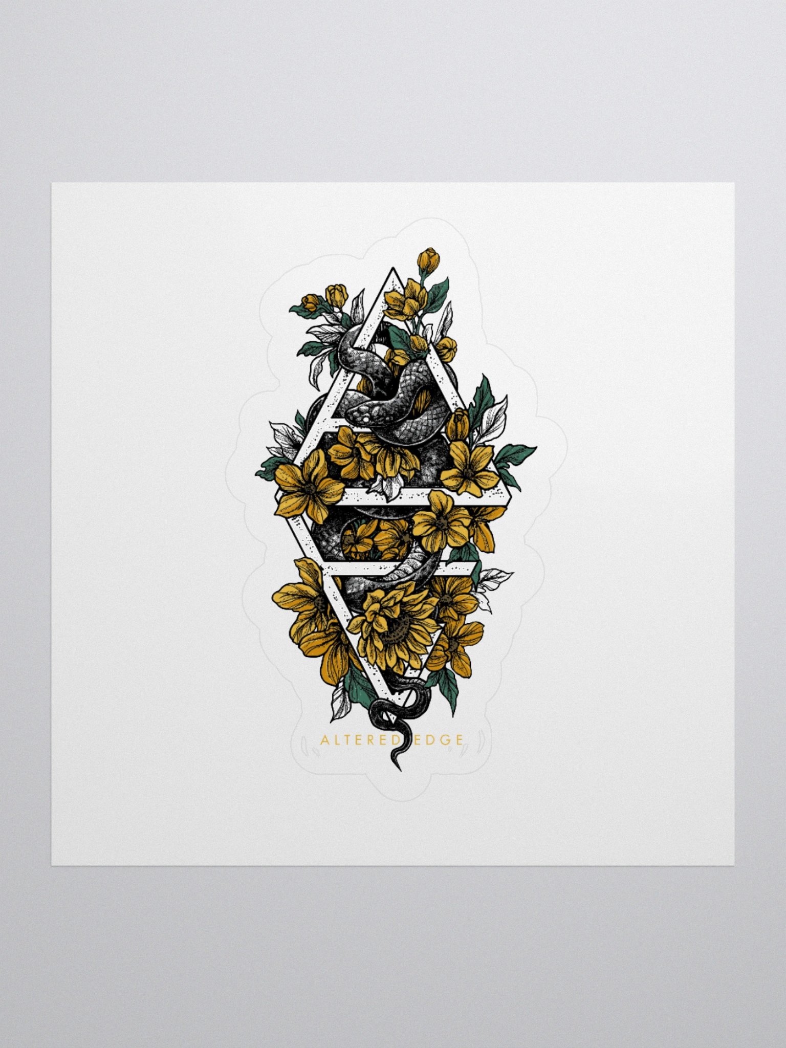 Sunflowers & Snakes Sticker product image (1)
