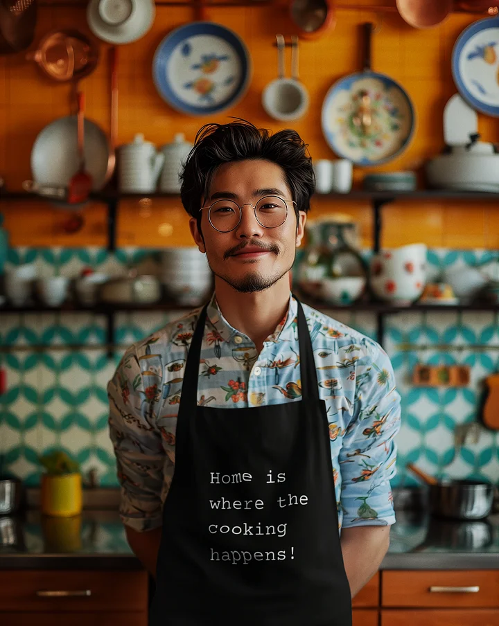 Home is where the cooking happens! 100% Organic Cotton Apron product image (1)